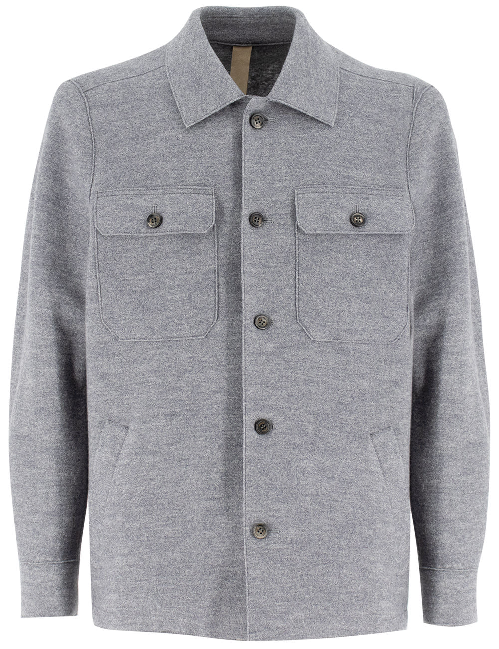 Shop Eleventy Shirt In Light Melange Gray