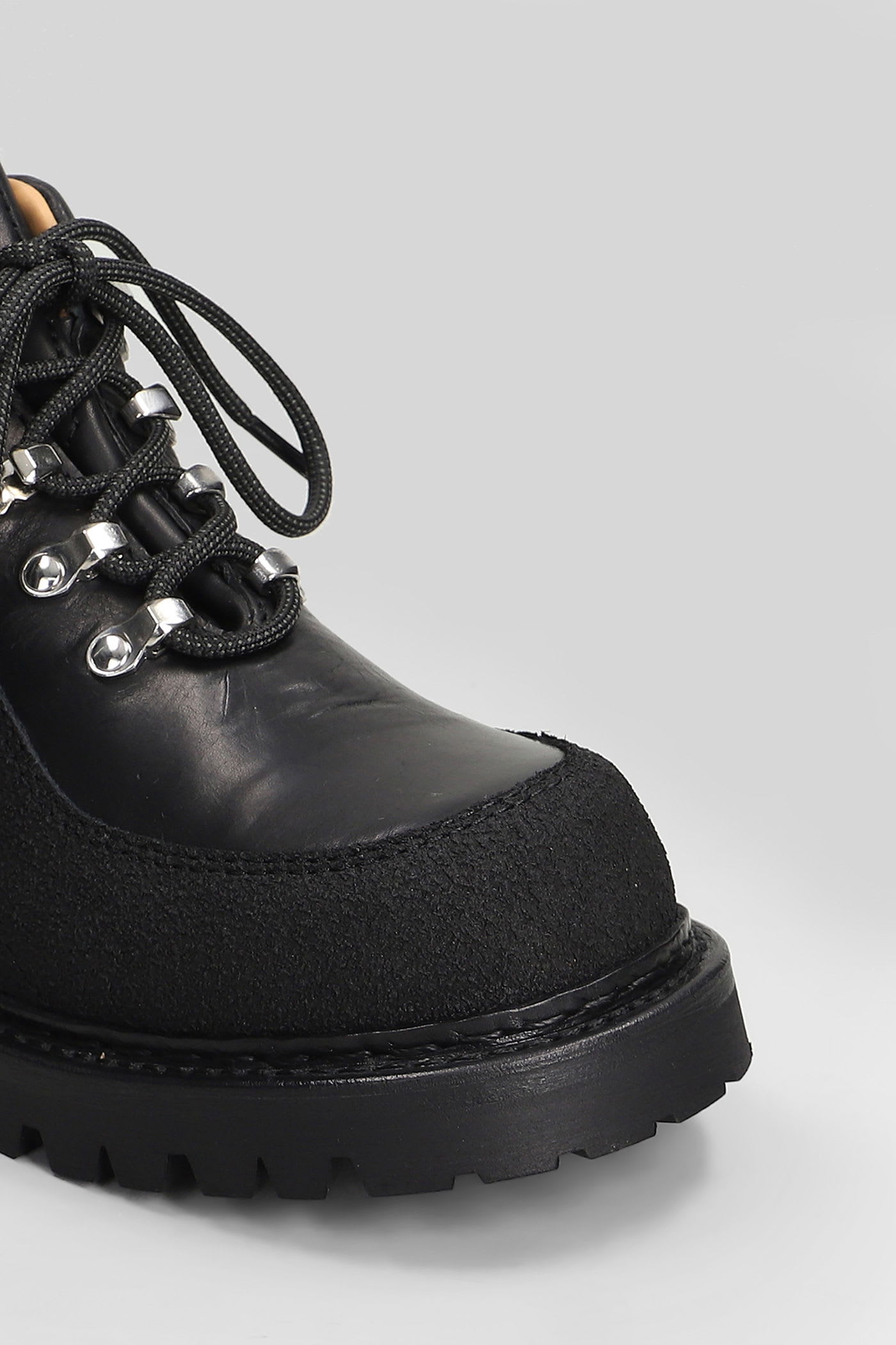 Our Legacy Quest Boot Combat Boots In Black Leather In Black