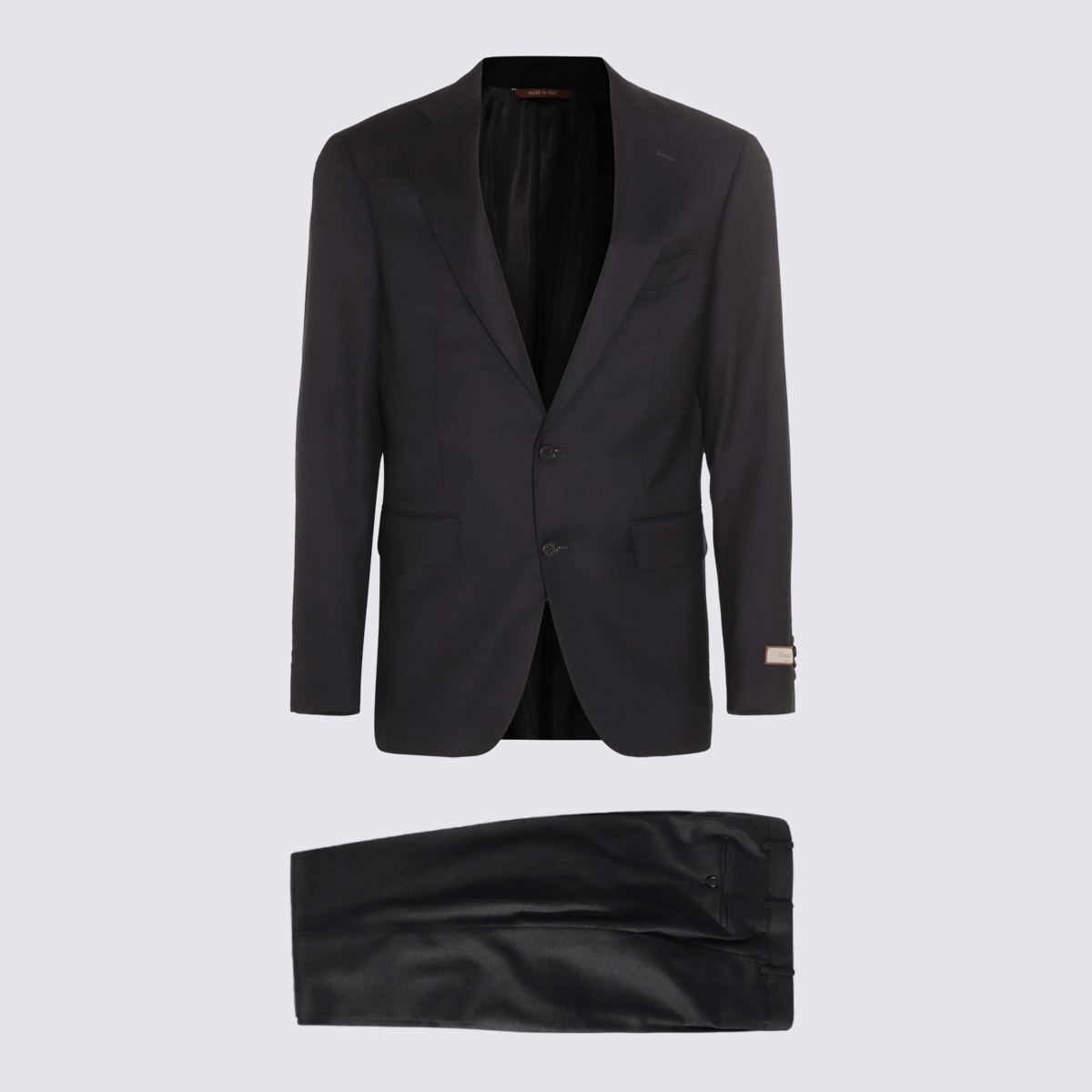 Canali Wool Two-piece Tuxedo Suit In Black