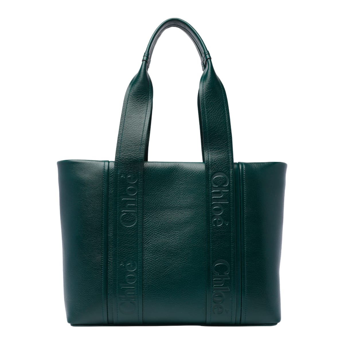 Shop Chloé Woody Tote Bag In Green