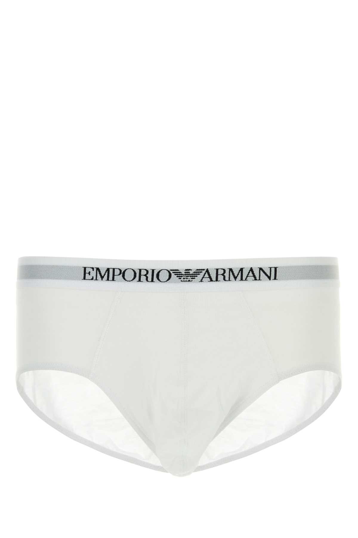 White Cotton Brief Set