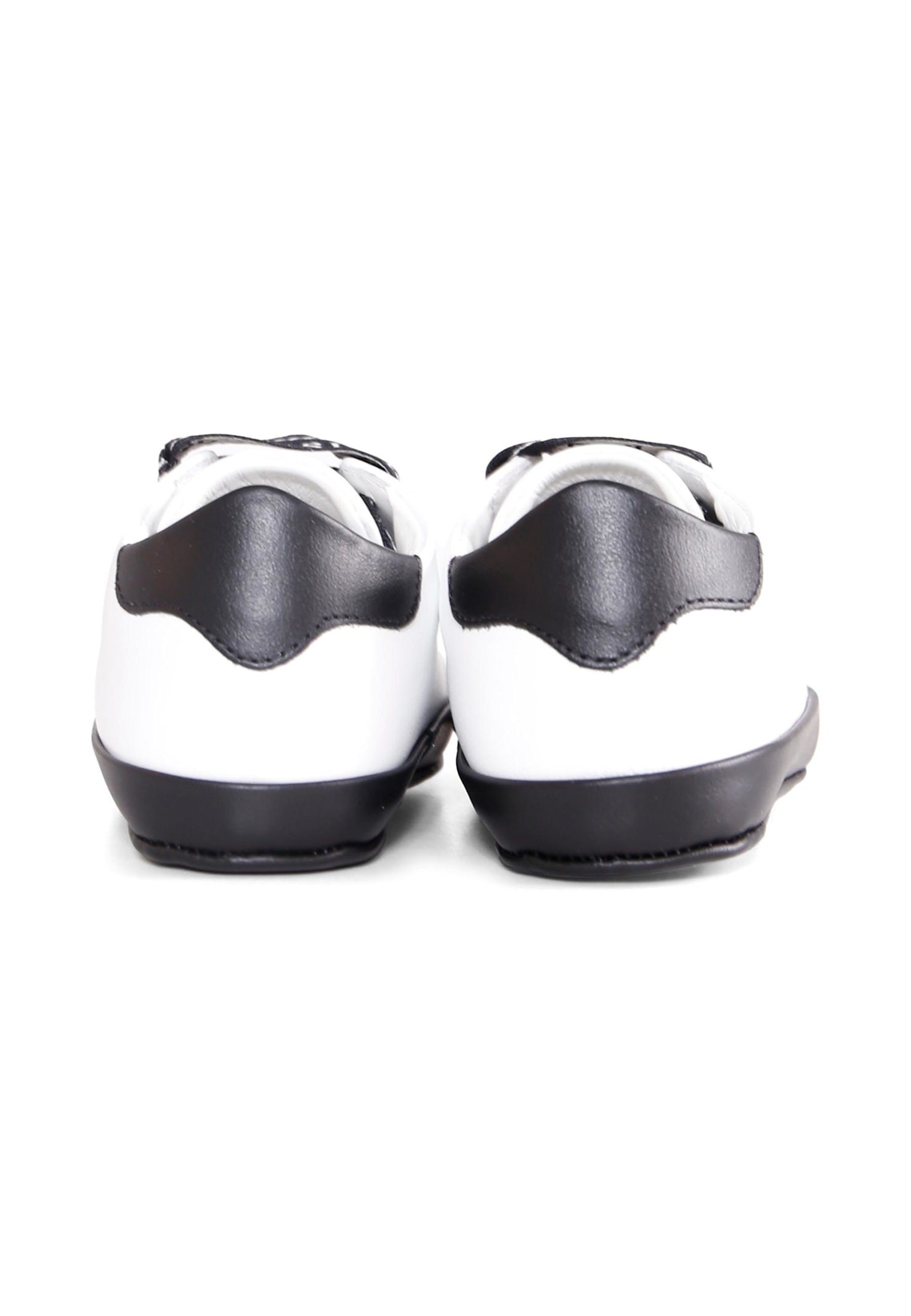 Balmain White Sneakers For Babykids Wirth Logo In White