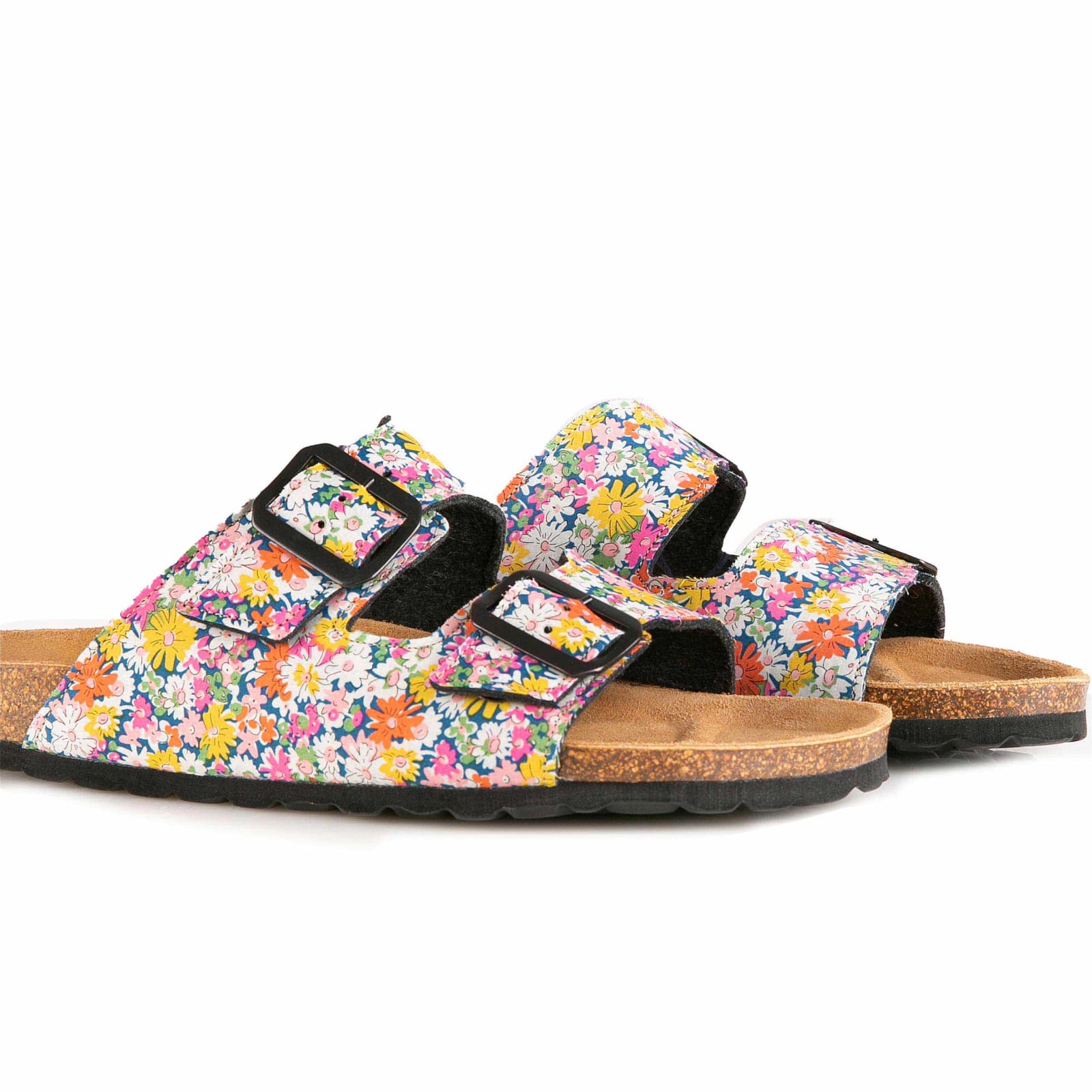 Woman Sandals With Flower Print
