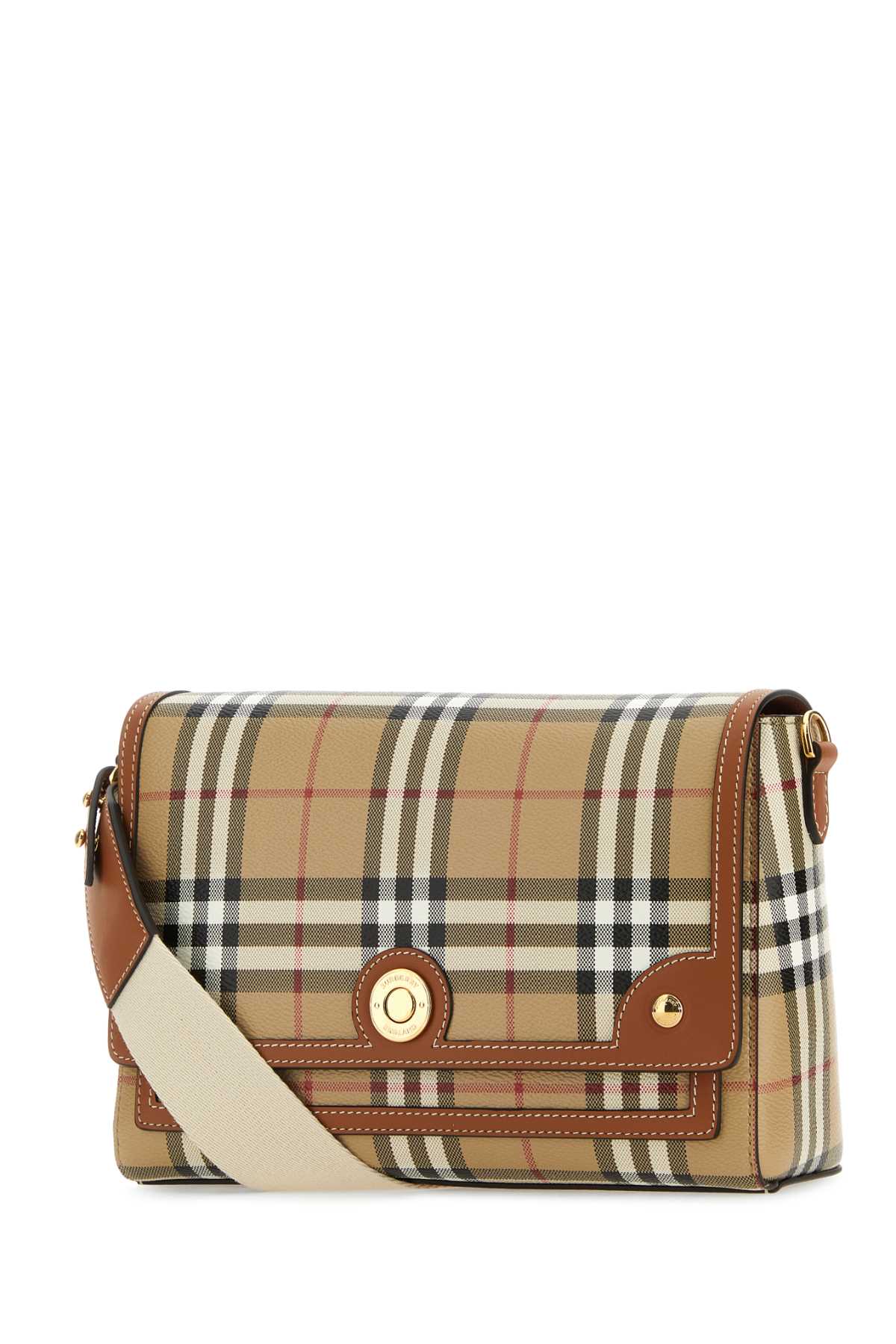 Shop Burberry Embroidered Fabric Note Crossbody Bag In Briarbrown