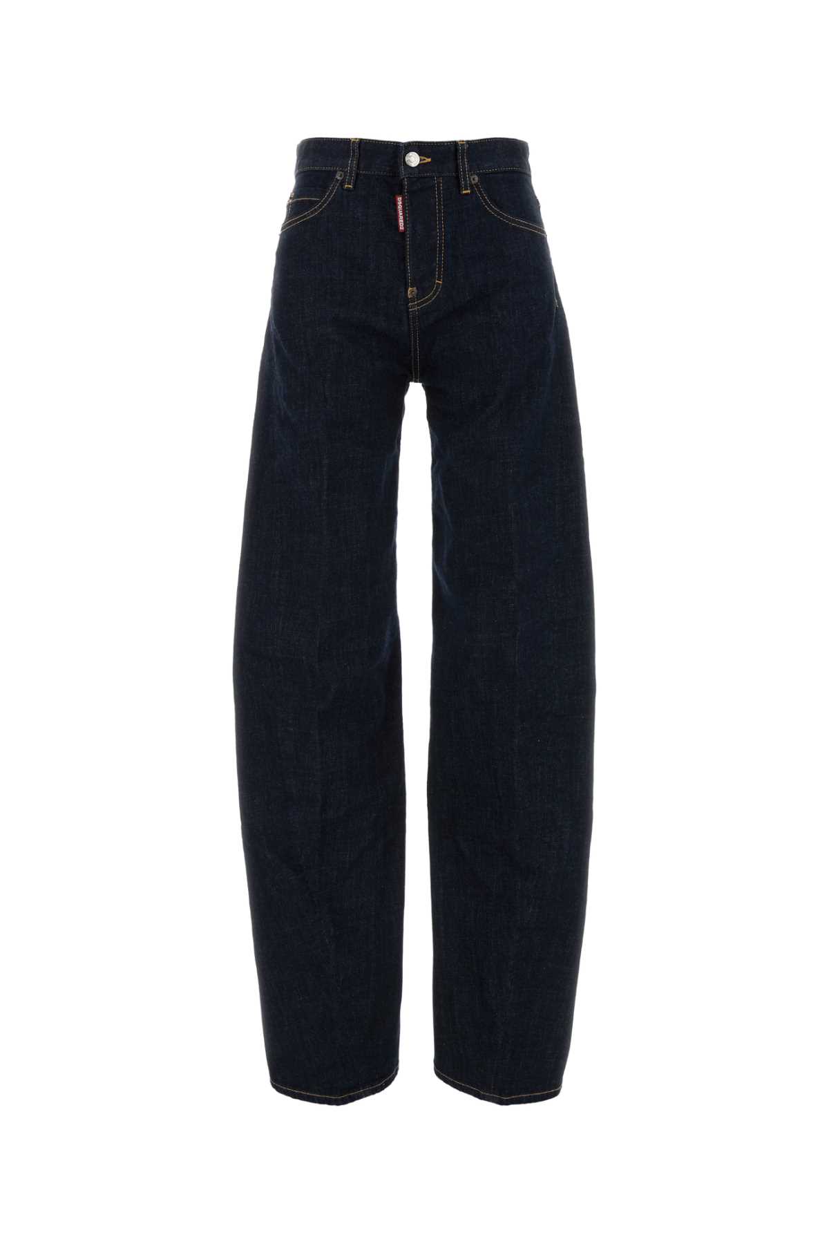 Dsquared2 Twisted Stretch Denim Trousers Pockets In Blue