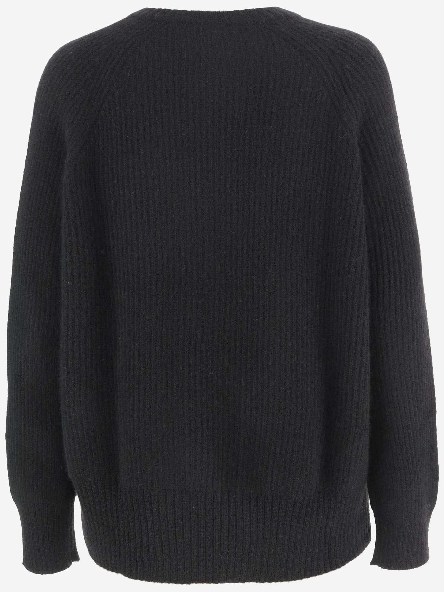 Shop Allude Ribbed Cashmere And Silk Sweater In Black