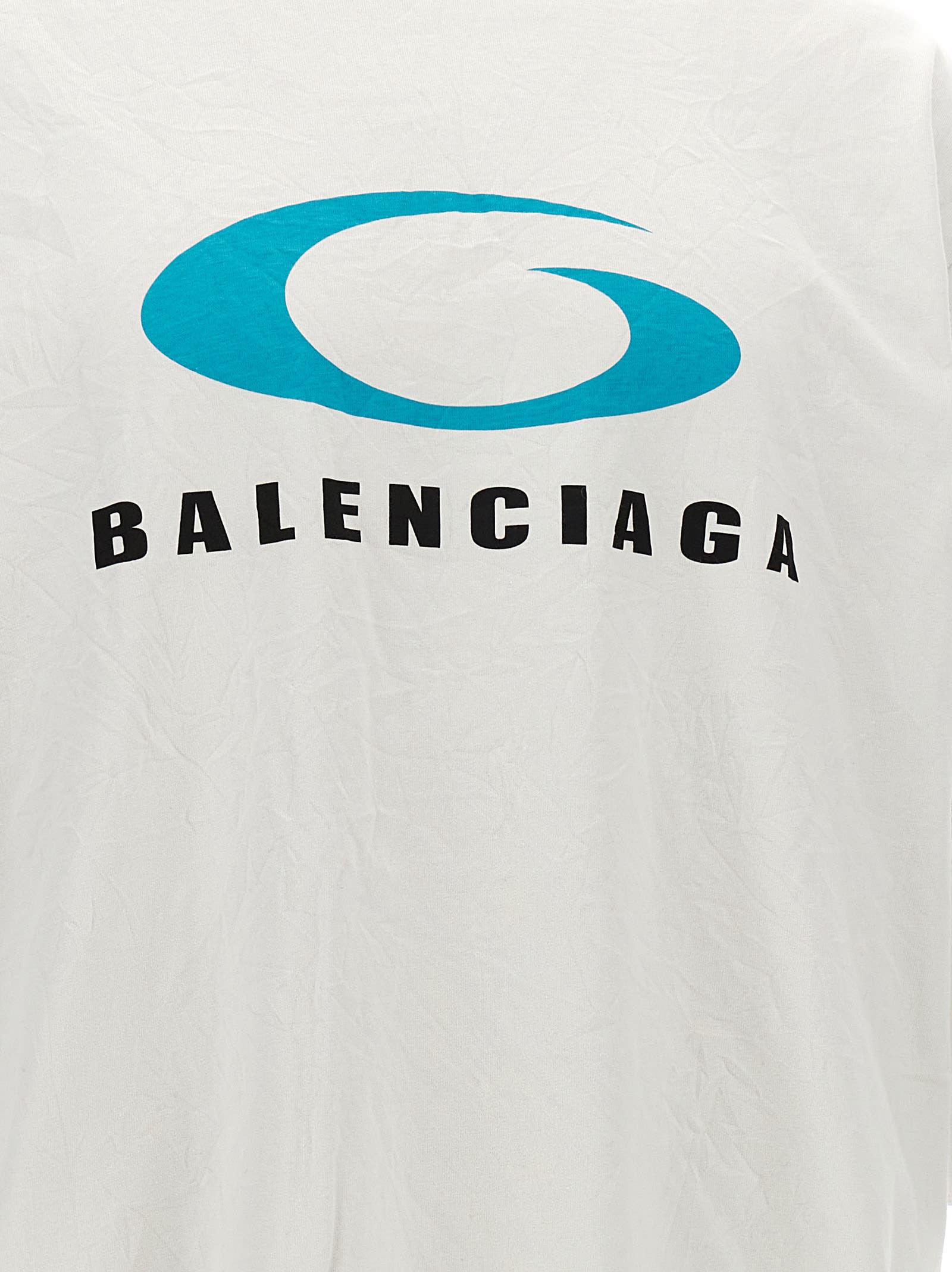 Shop Balenciaga Loop Sports Icon Cropped T-shirt In White