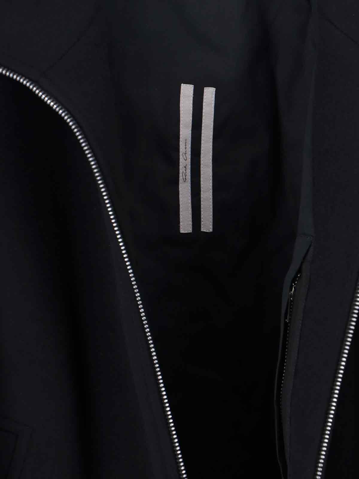 Rick Owens Structured Black Jacket With Minimalist Design In Blue