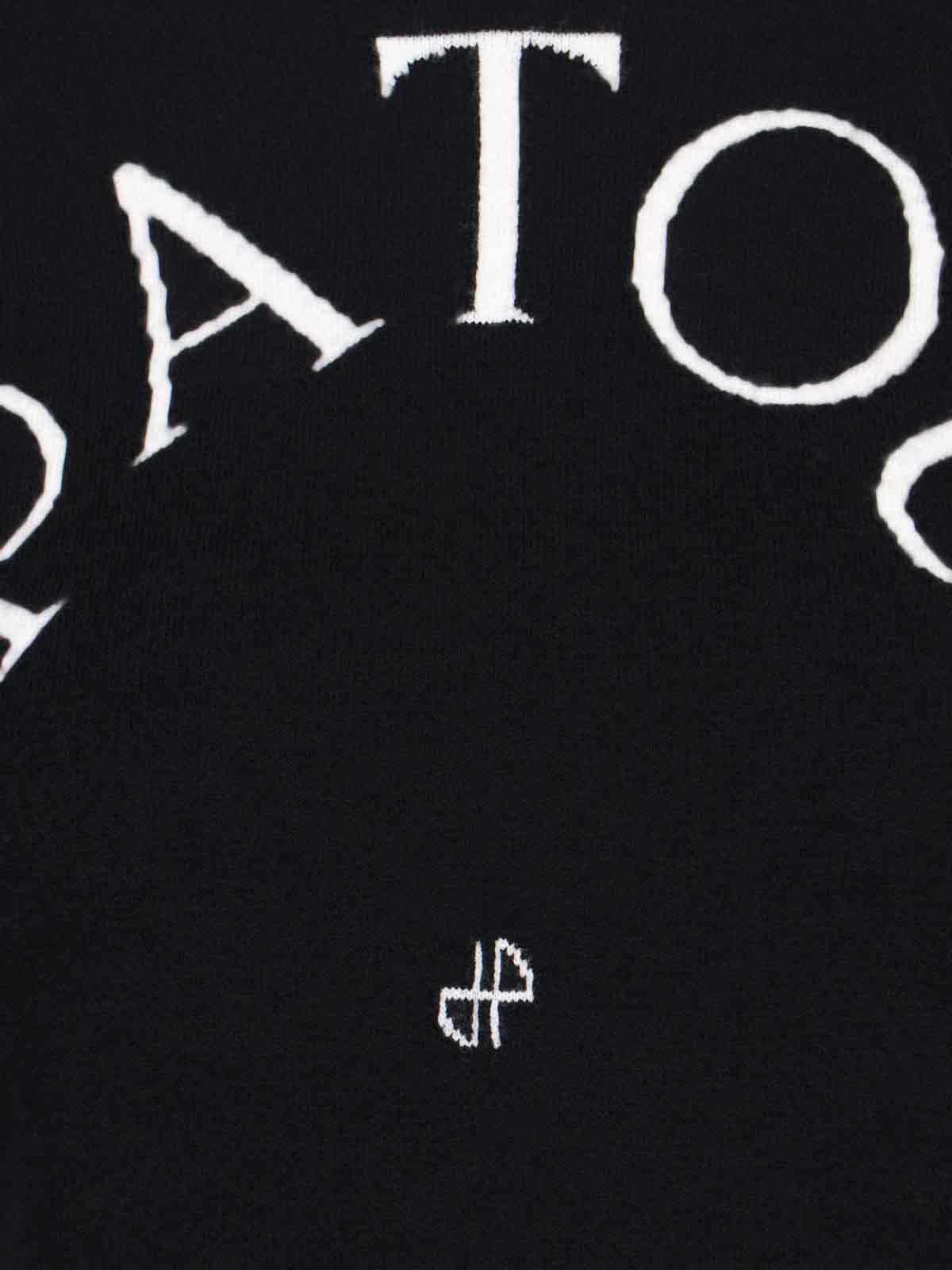 Patou Merino Wool Blend Sweater In Black