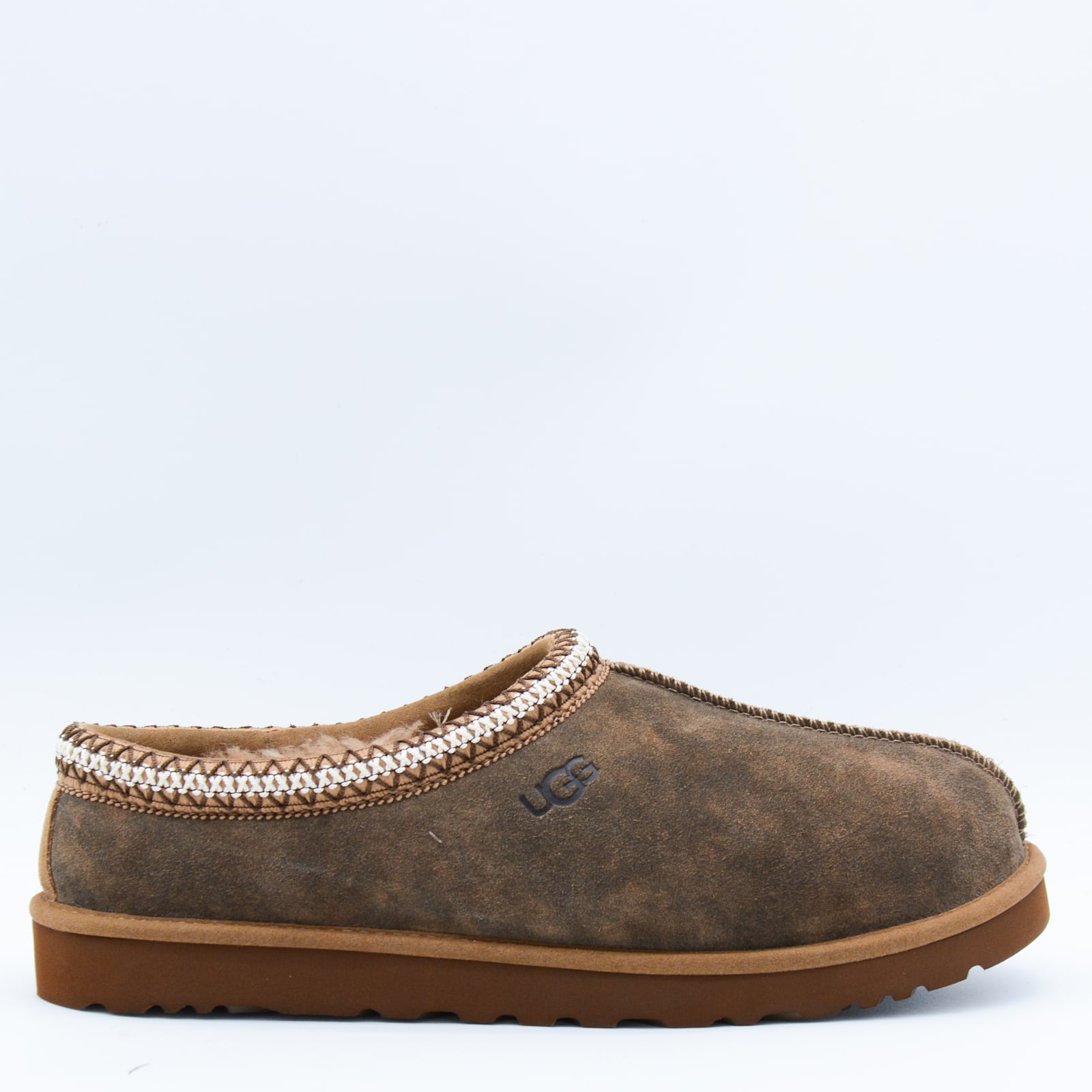 Ugg Suede Slip-on Sabot With Braid Detail In Brown