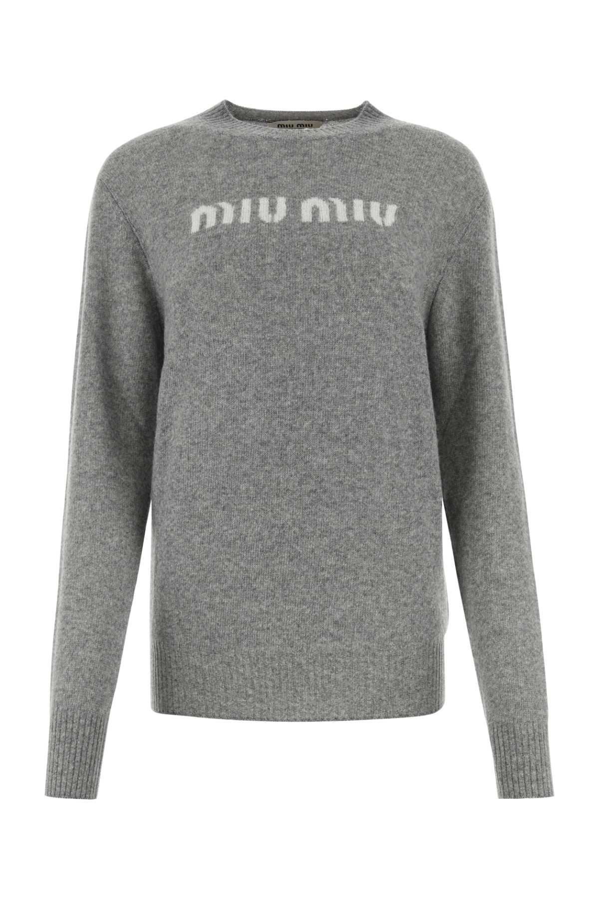 Melange Grey Wool Blend Sweater
