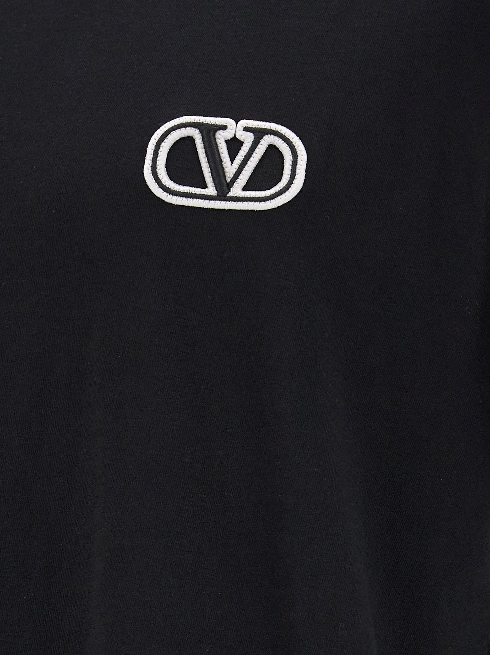 Shop Valentino Vlogo Signature T-shirt In Black