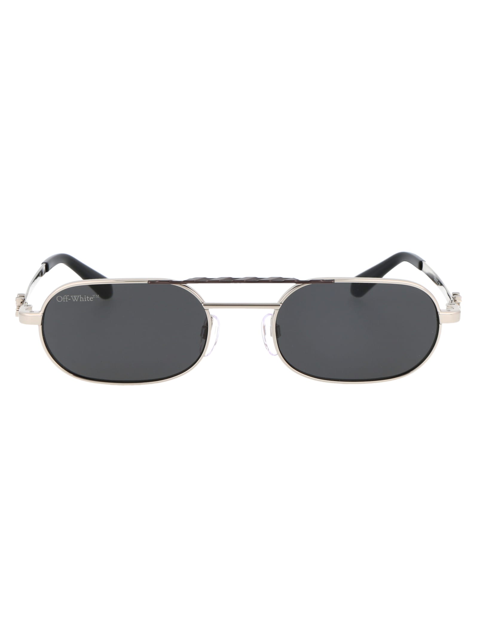 Shop Off-white Baltimore Sunglasses In 7207 Silver Dark