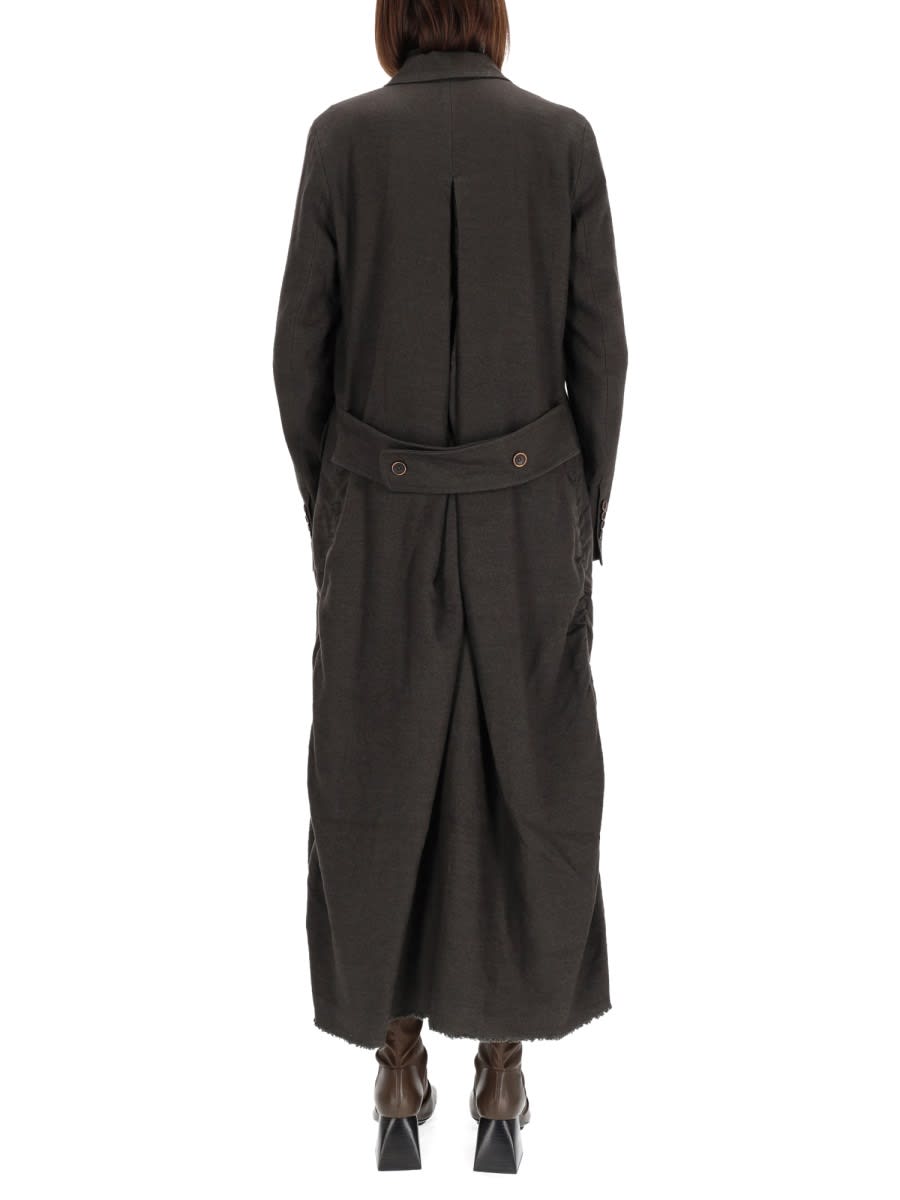 Uma Wang Swan Coat In Black