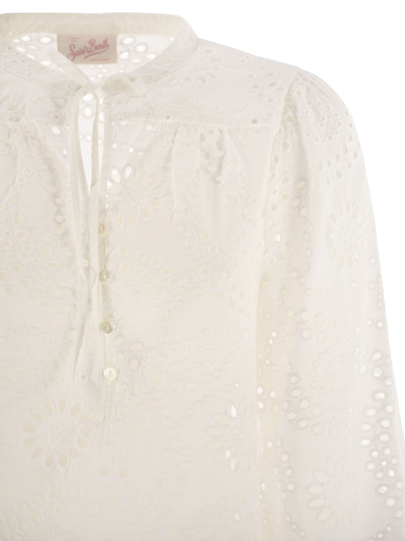 Shop Mc2 Saint Barth Harper - Shirt With Mandarin Collar
