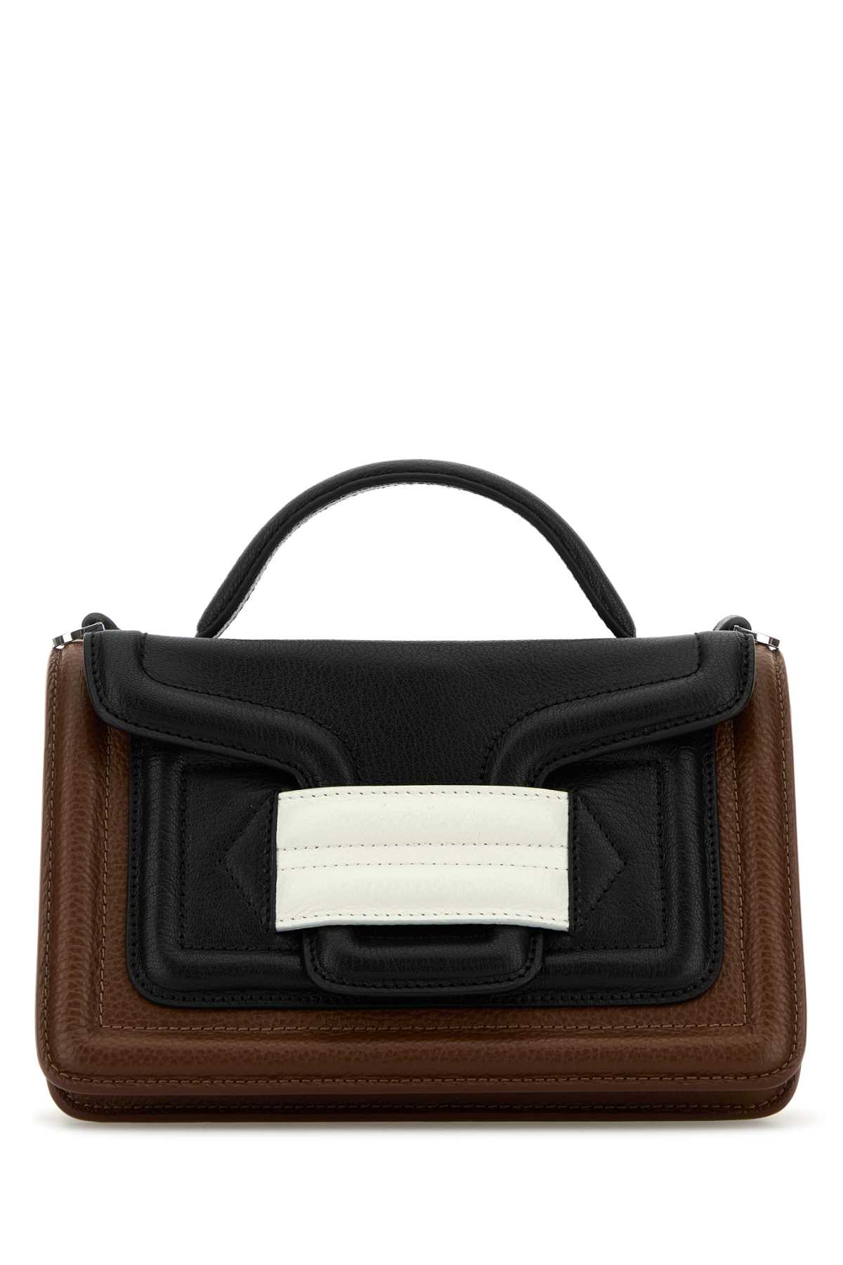 Pierre Hardy Two-tone Leather Alpha Handbag In Broblasil