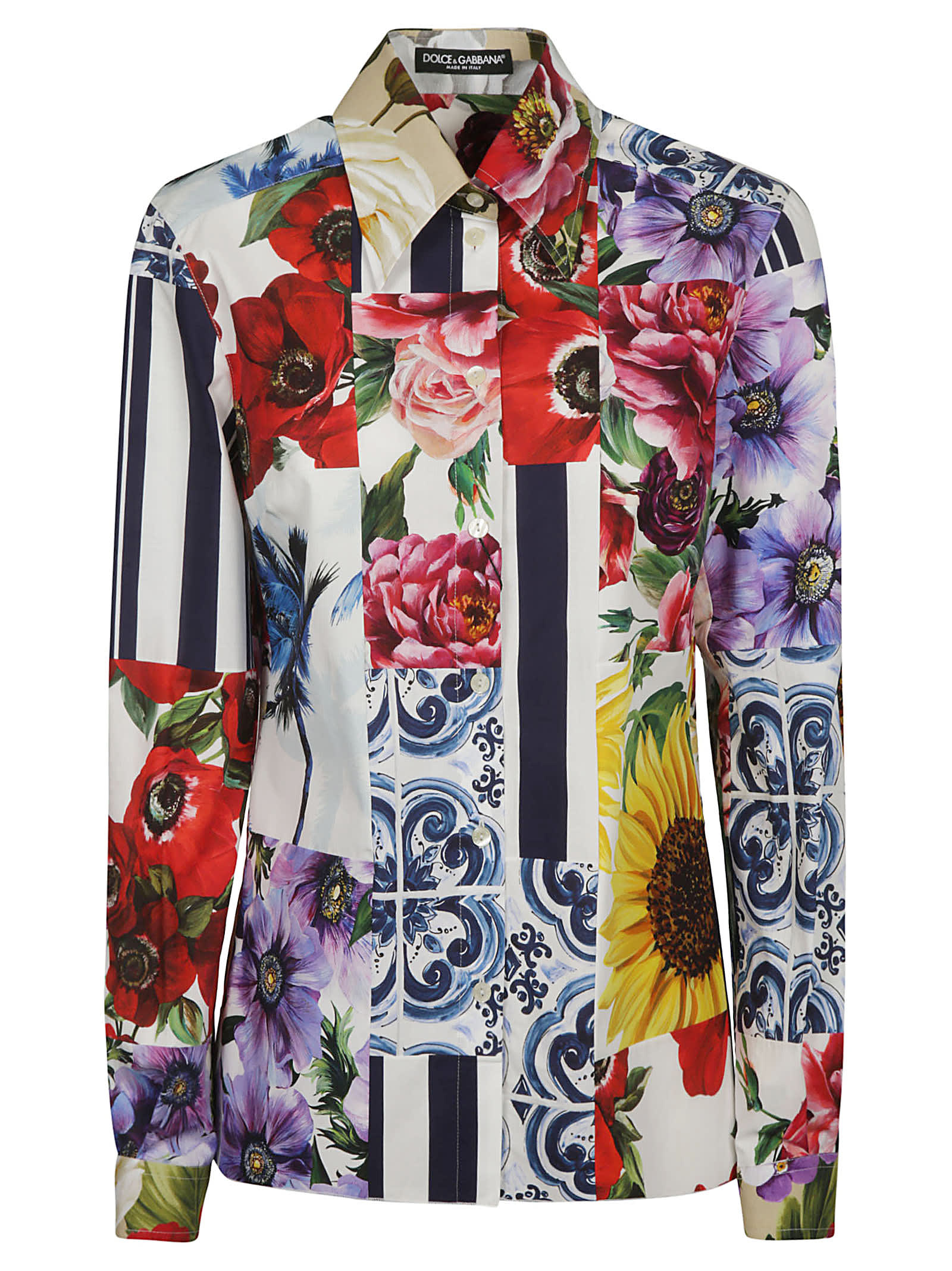 Dolce & Gabbana Floral Printed Shirt In Multicolor