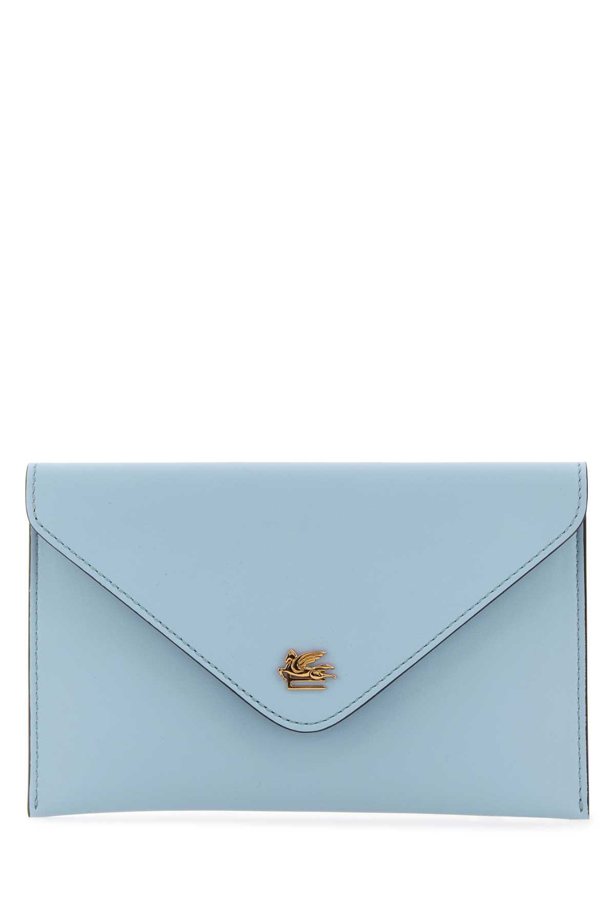 Light-blue Leather Pouch