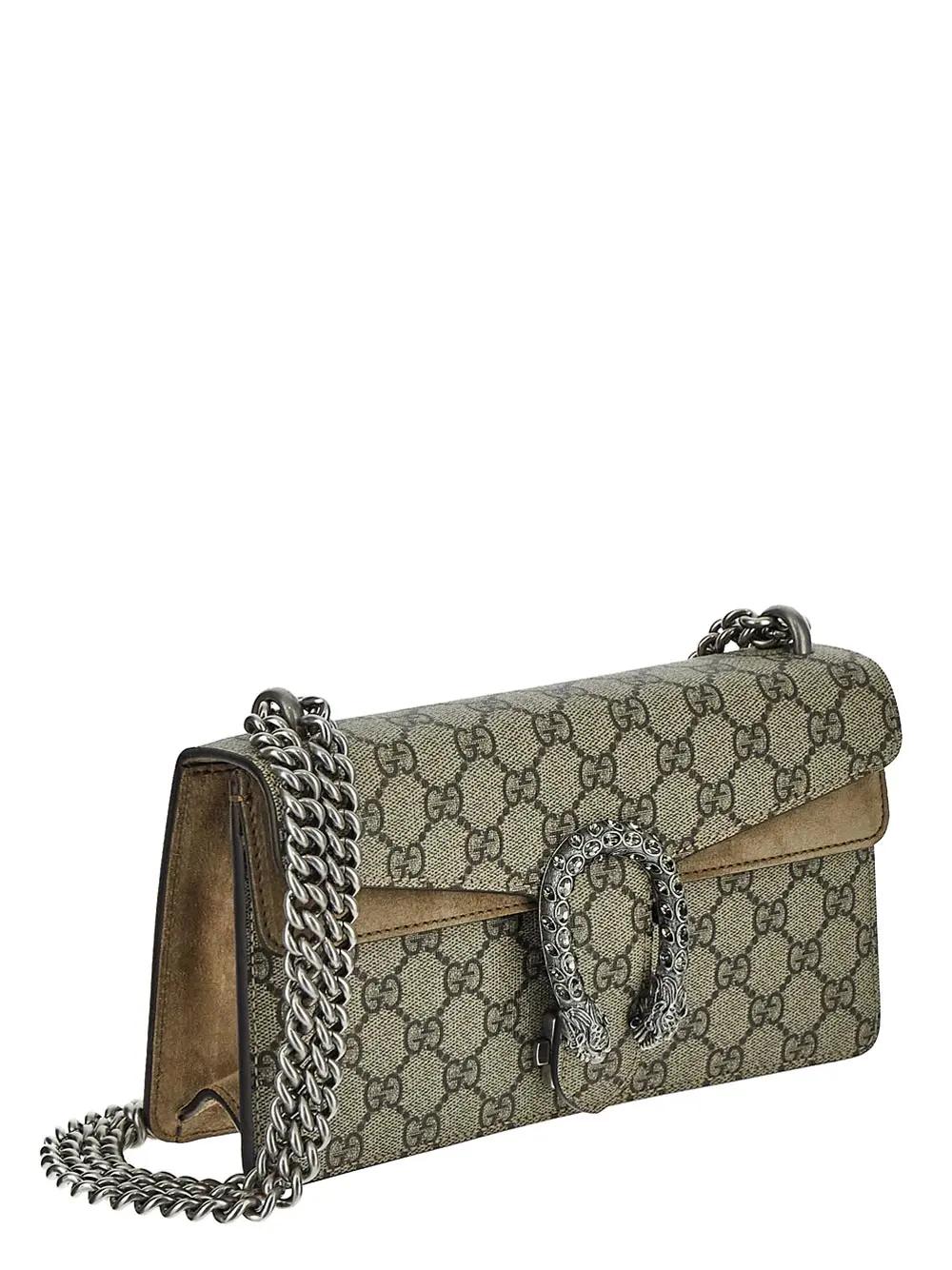 Shop Gucci Dionysus Gg Small Shoulder Bag In Beige