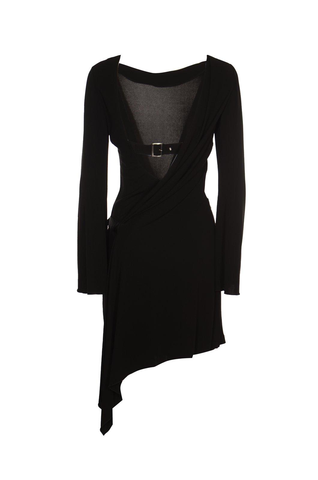 Shop Alberta Ferretti V-neck Long-sleeved Mini Dress In C