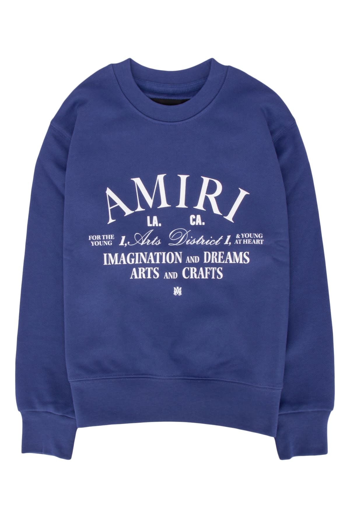 Amiri Arts District Logo-print Sweatshirt In Bluecotton