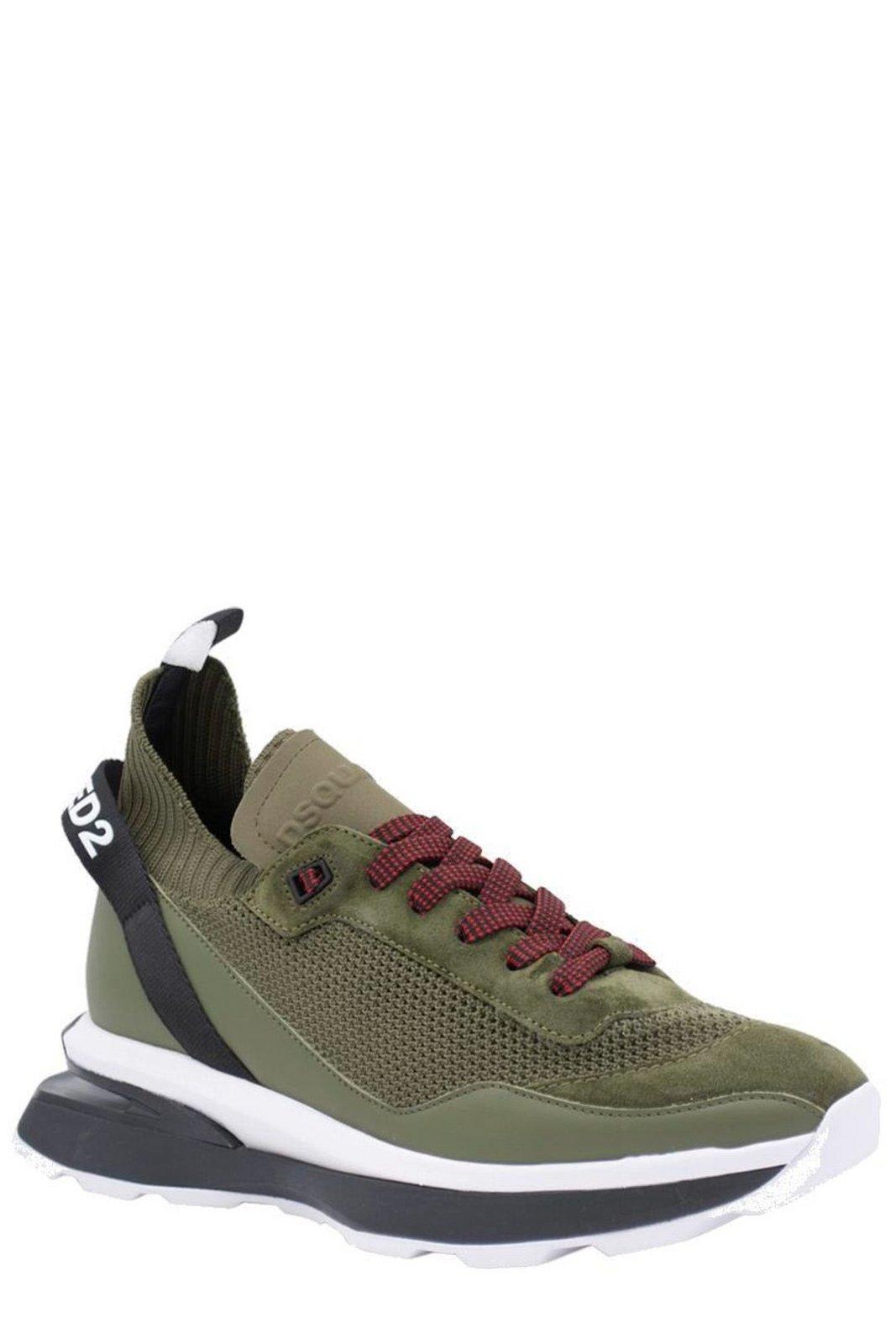 Shop Dsquared2 Slash Lace-up Sneakers In Military