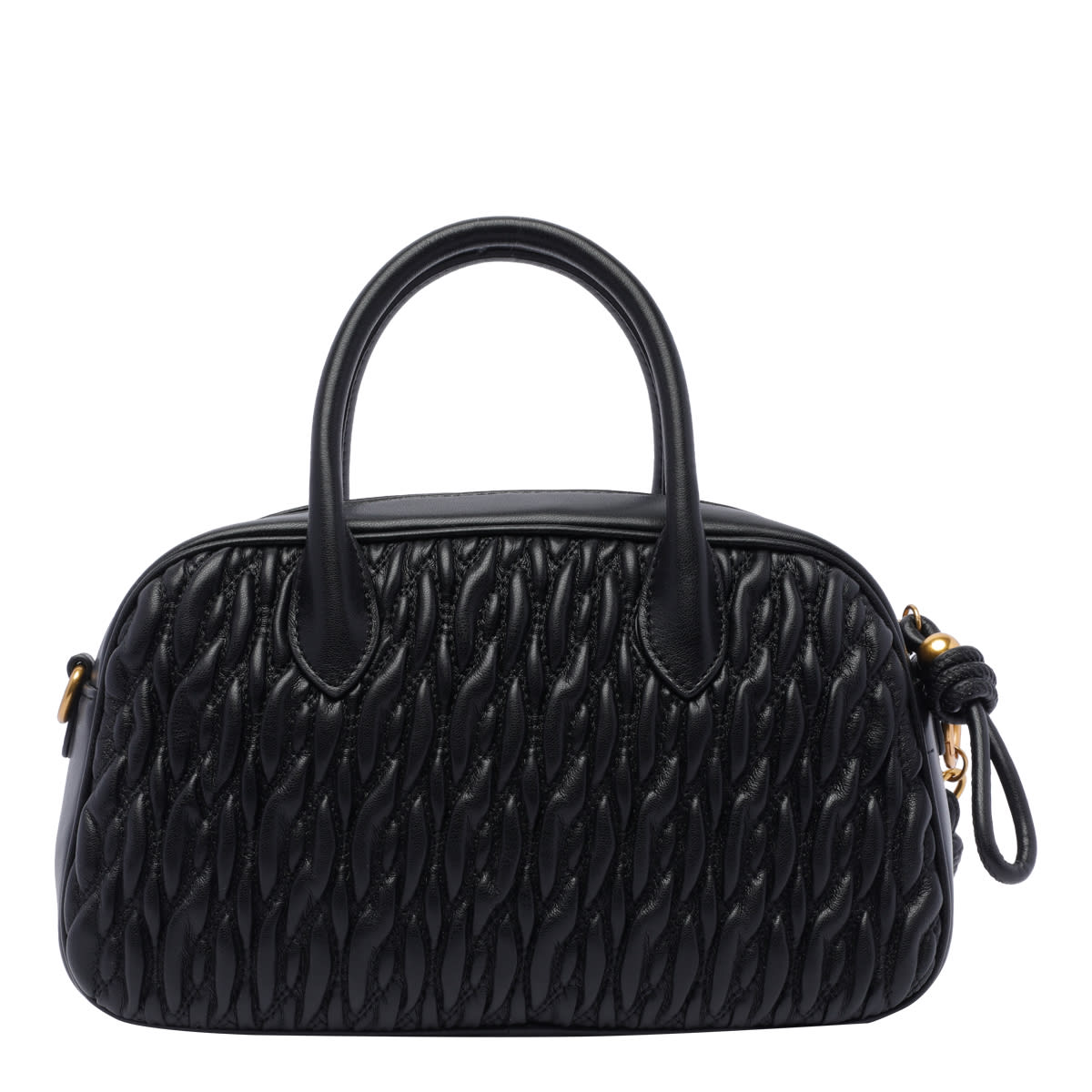 Shop Liu •jo Medium Logo Handbag In Black