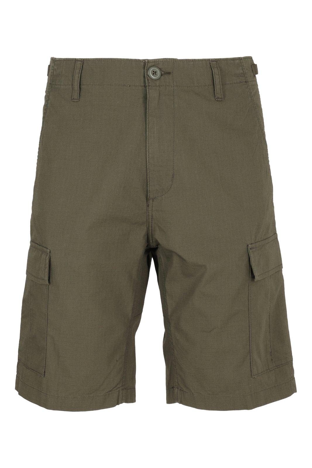 Shop Carhartt Pocket Detailed Bermuda Shorts In Green