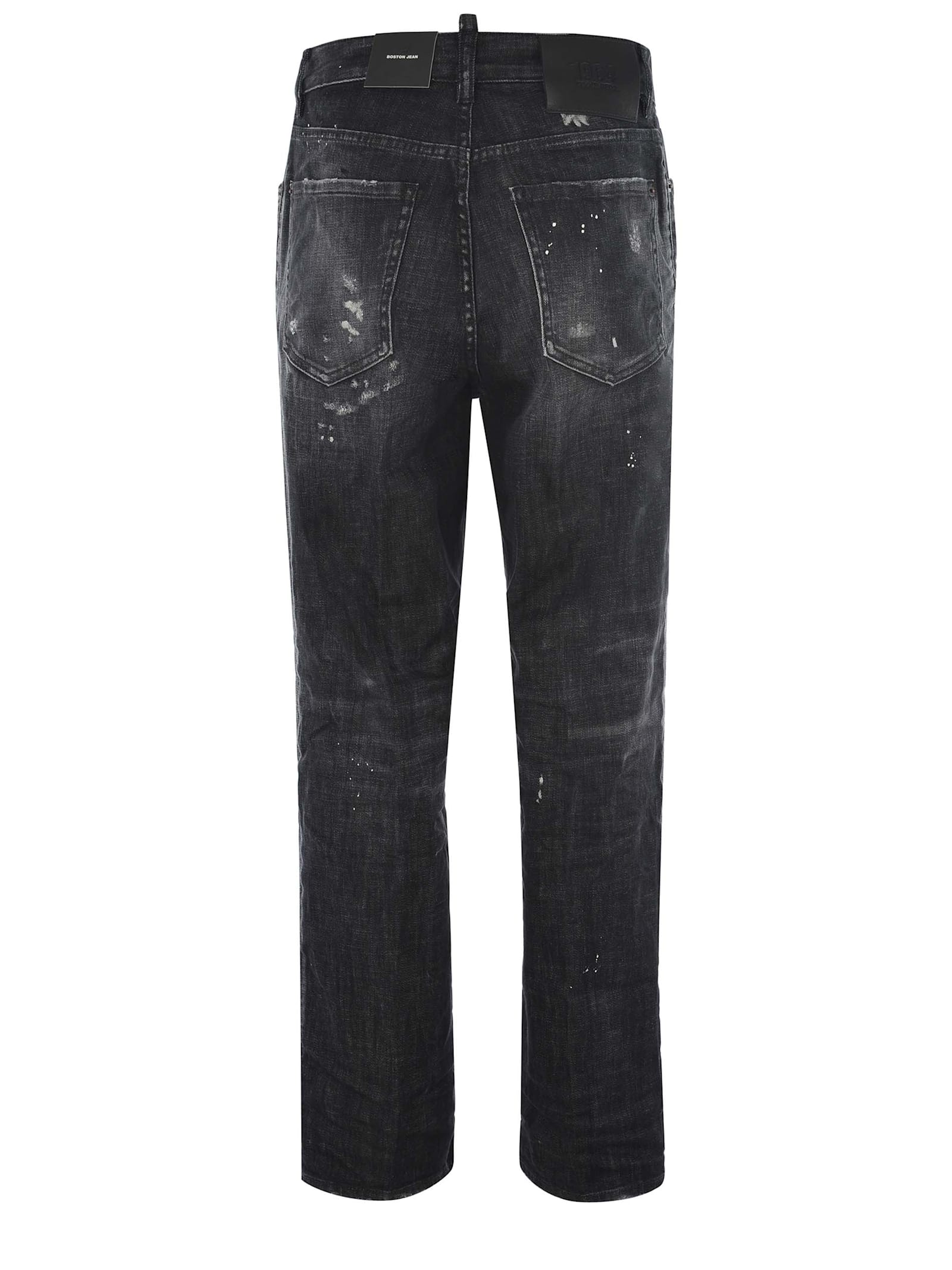 Shop Dsquared2 Jeans  Boston Made Of Denim In Denim Nero