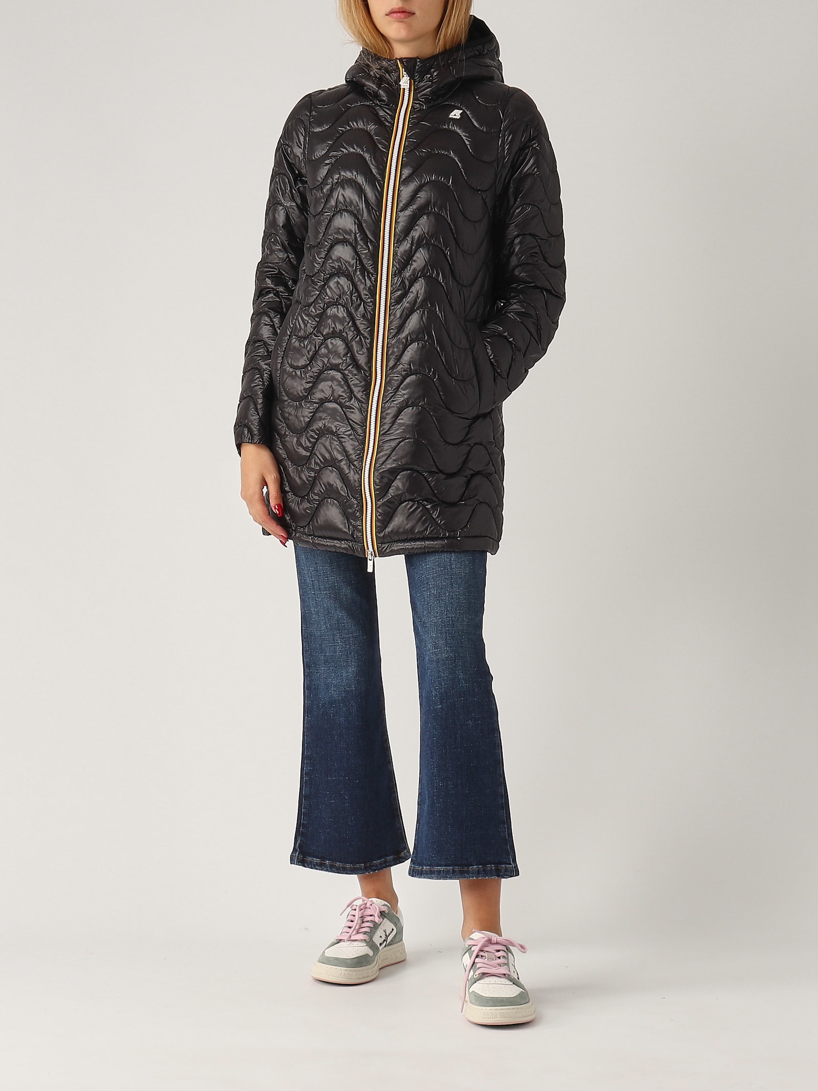 Shop K-way Sophie Quilted Warm Jacket In Nero