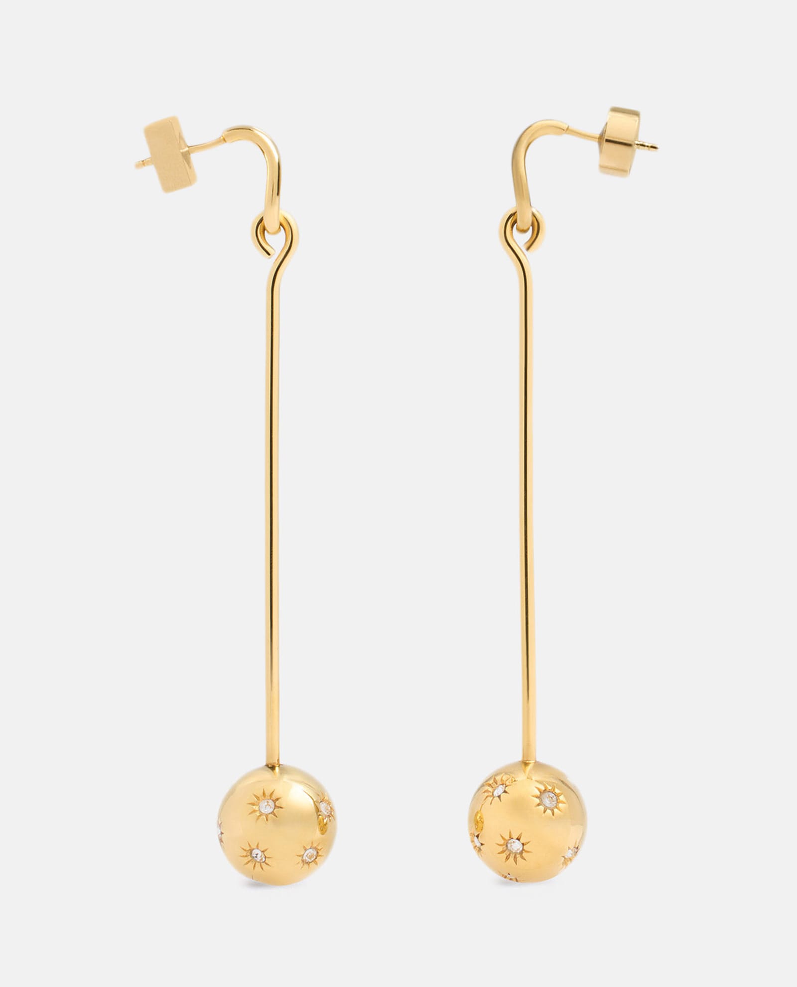 Shop Jacquemus Les Boucles Nodo W/crystals Earrings In Golden