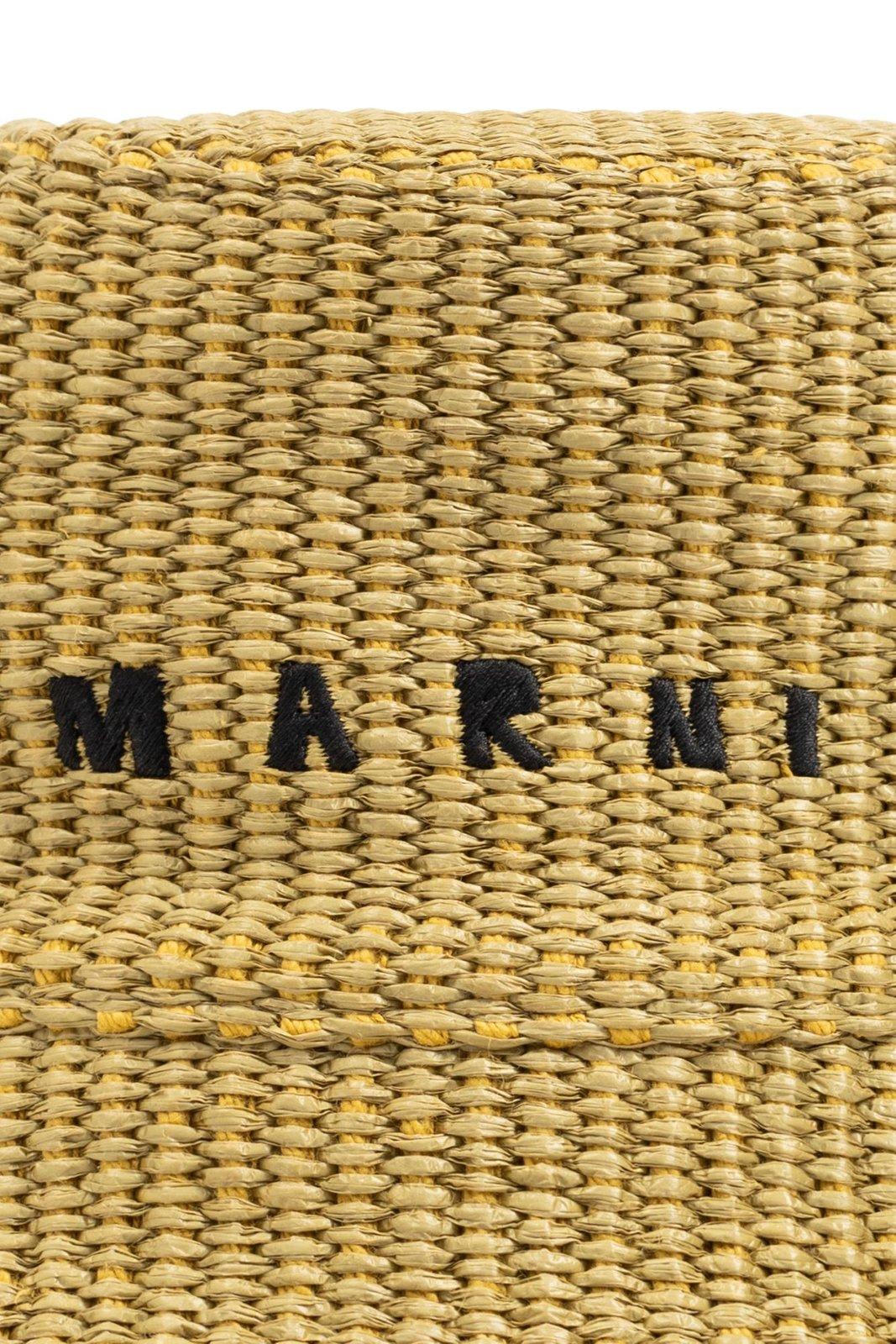 Shop Marni Logo Embroidered Bucket Hat