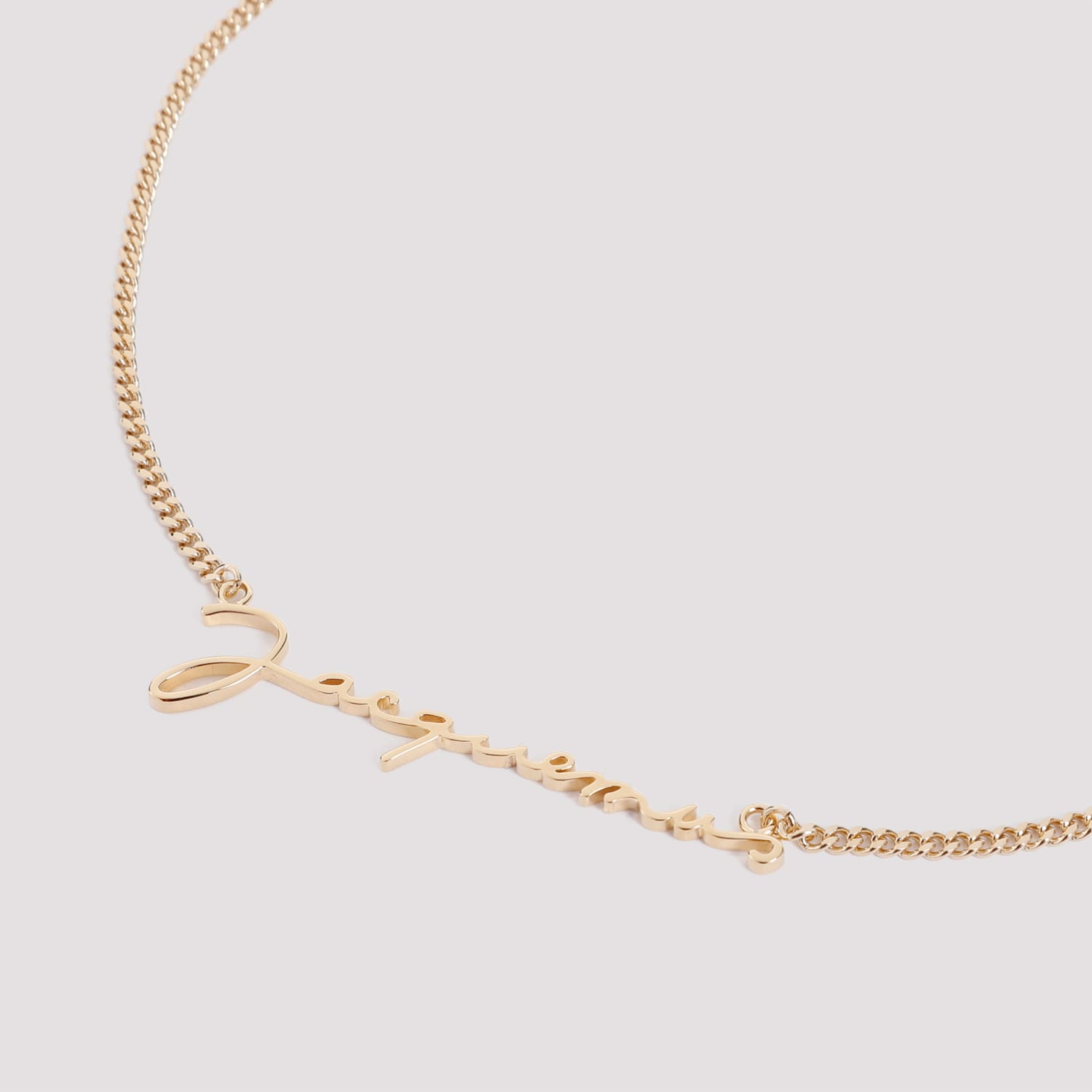 Jacquemus Adjustable Fine Chain Necklace With Golden-tone Hardware In Gold