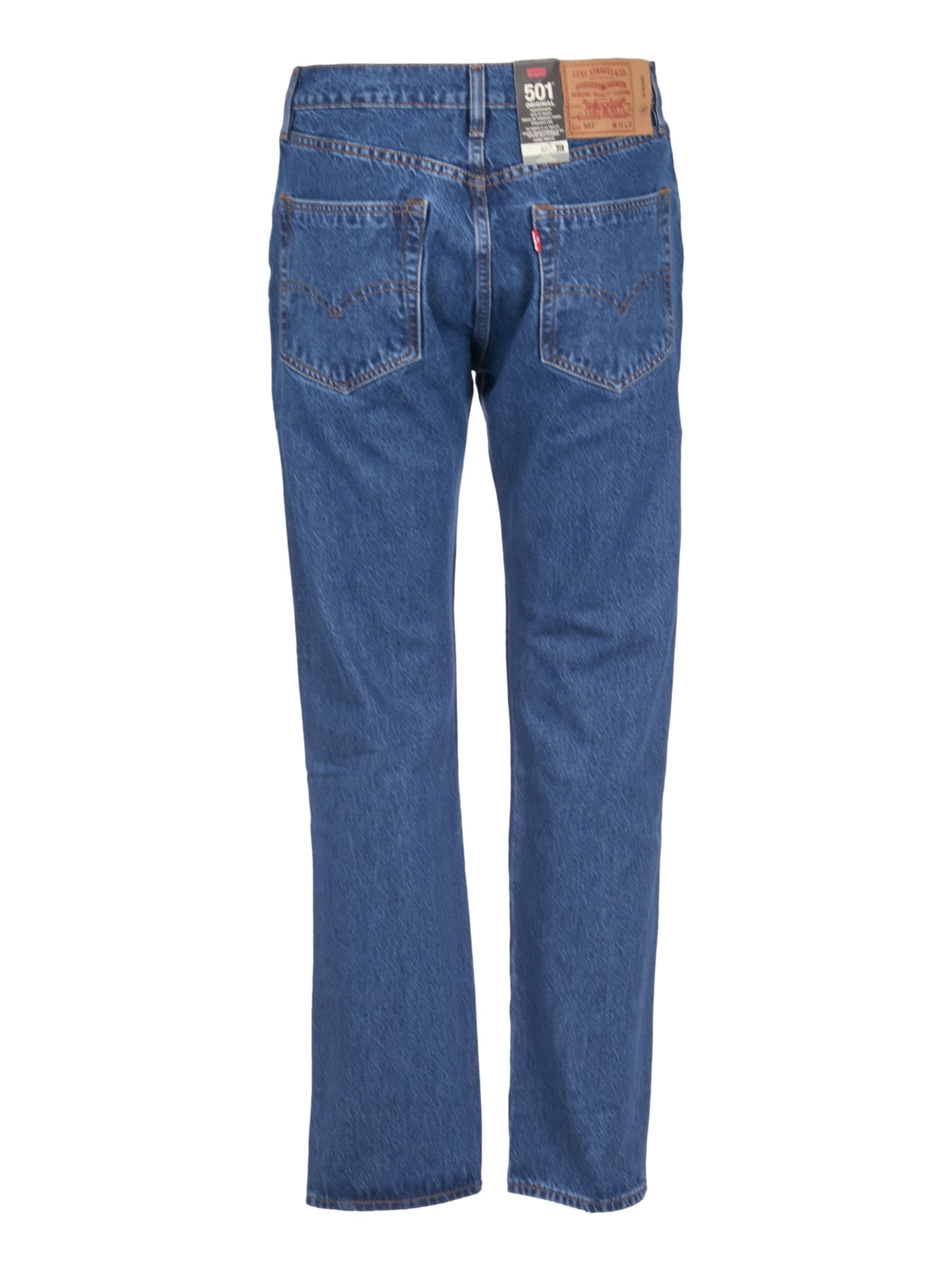 Levi's Buttoned Fitted Jeans In Mid Blue