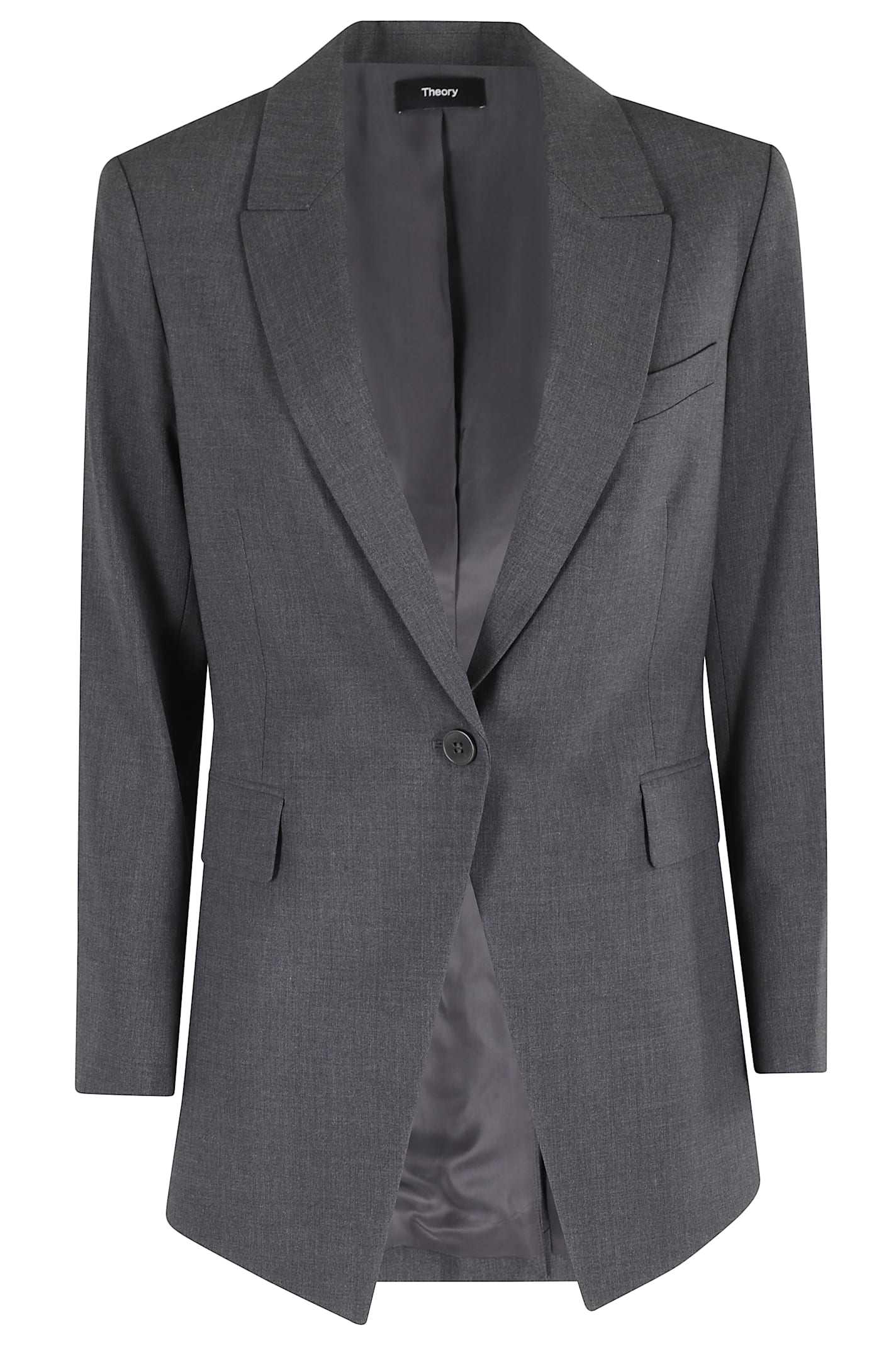 Theory Etiennette B Traceab Blazer In Gray