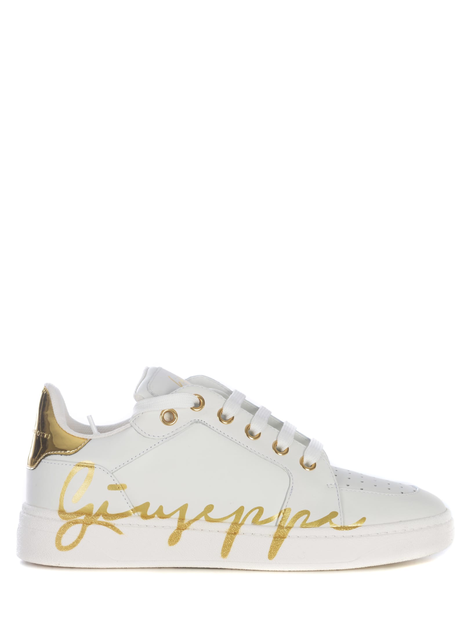Shop Giuseppe Zanotti Sneakers  Gz94 Made Of Leather In Bianco