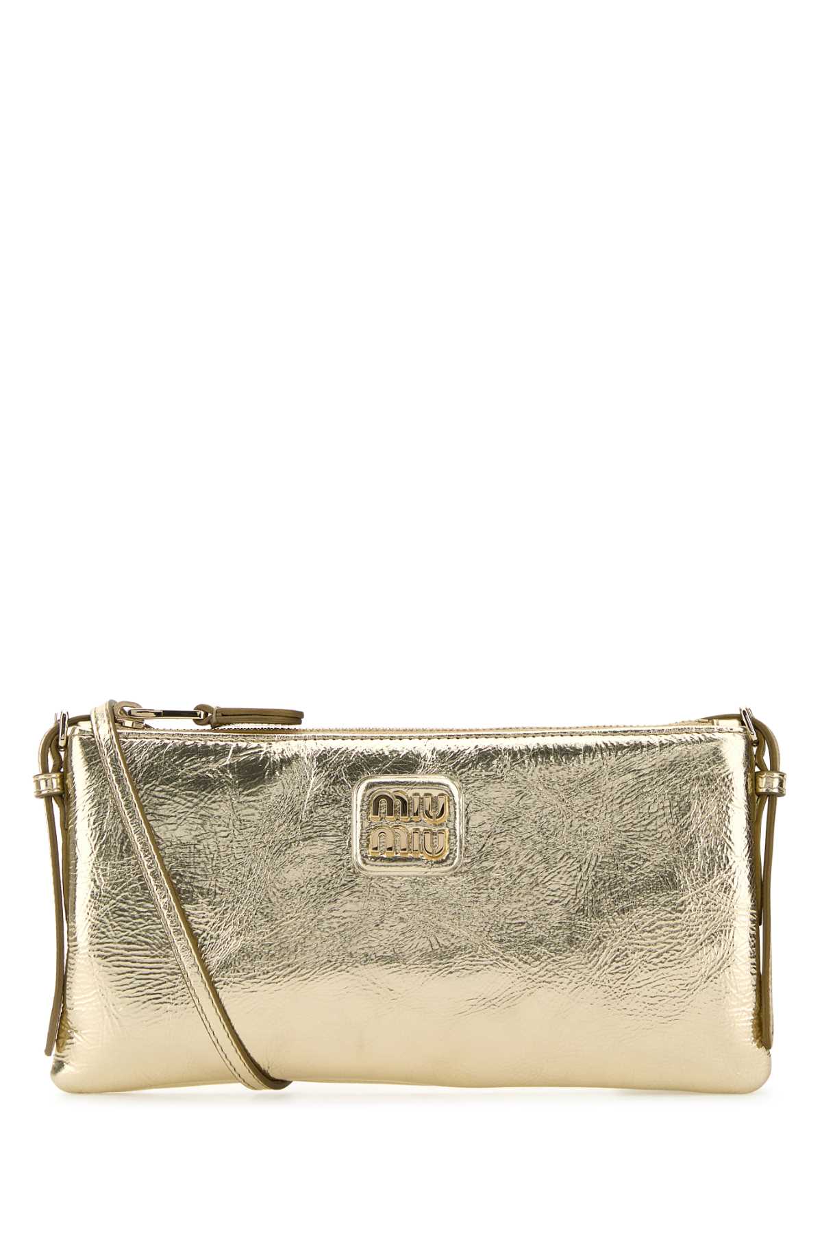 Gold Nappa Leather Shoulder Bag