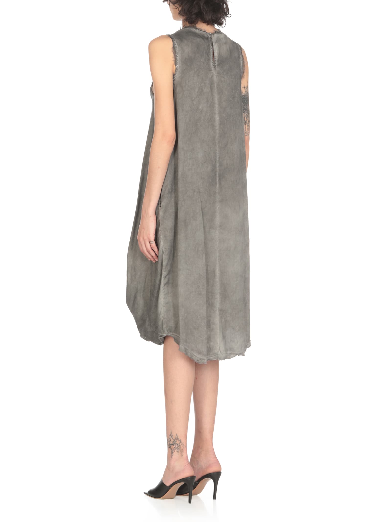 Shop Sanctamuerte Cotton Dress In Beige