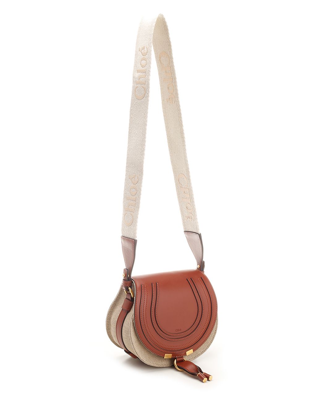 Shop Chloé Small Marcie Saddle Bag In Brown