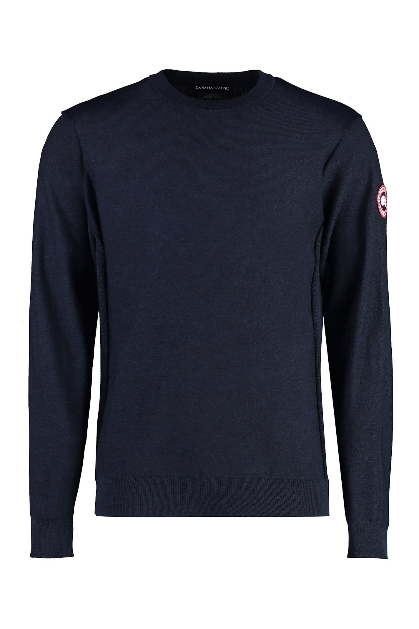 Shop Canada Goose Dartmouth Crew-neck Wool Sweater In Blue