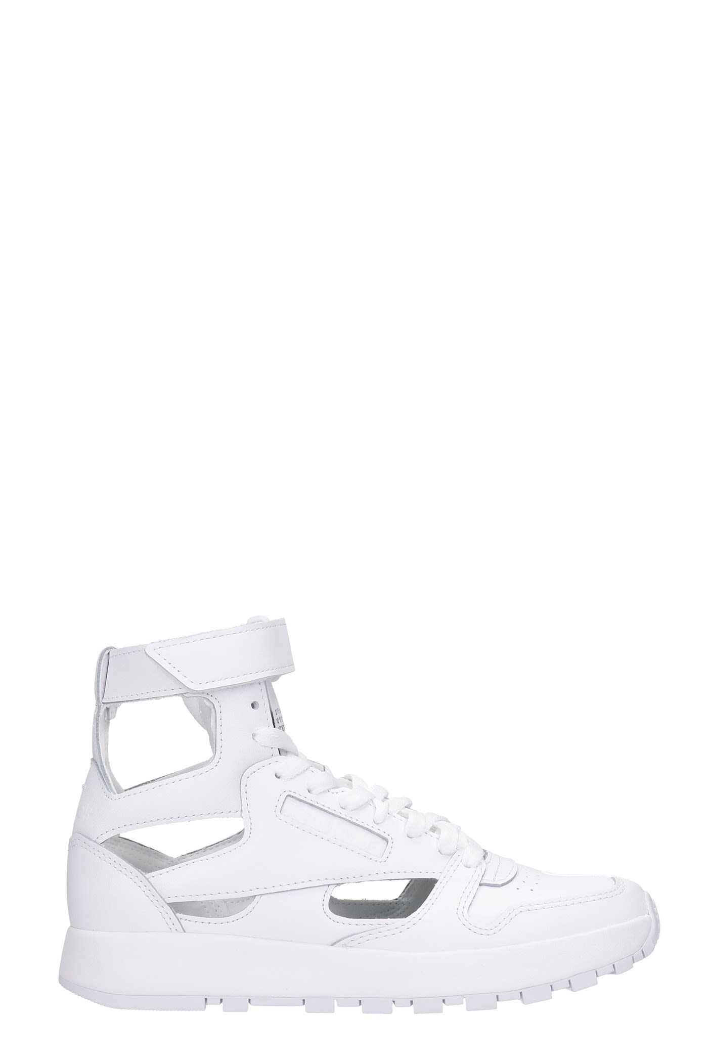 Buy Maison Margiela Project Cl 0 Sneakers In White Leather online, shop Maison Margiela shoes with free shipping