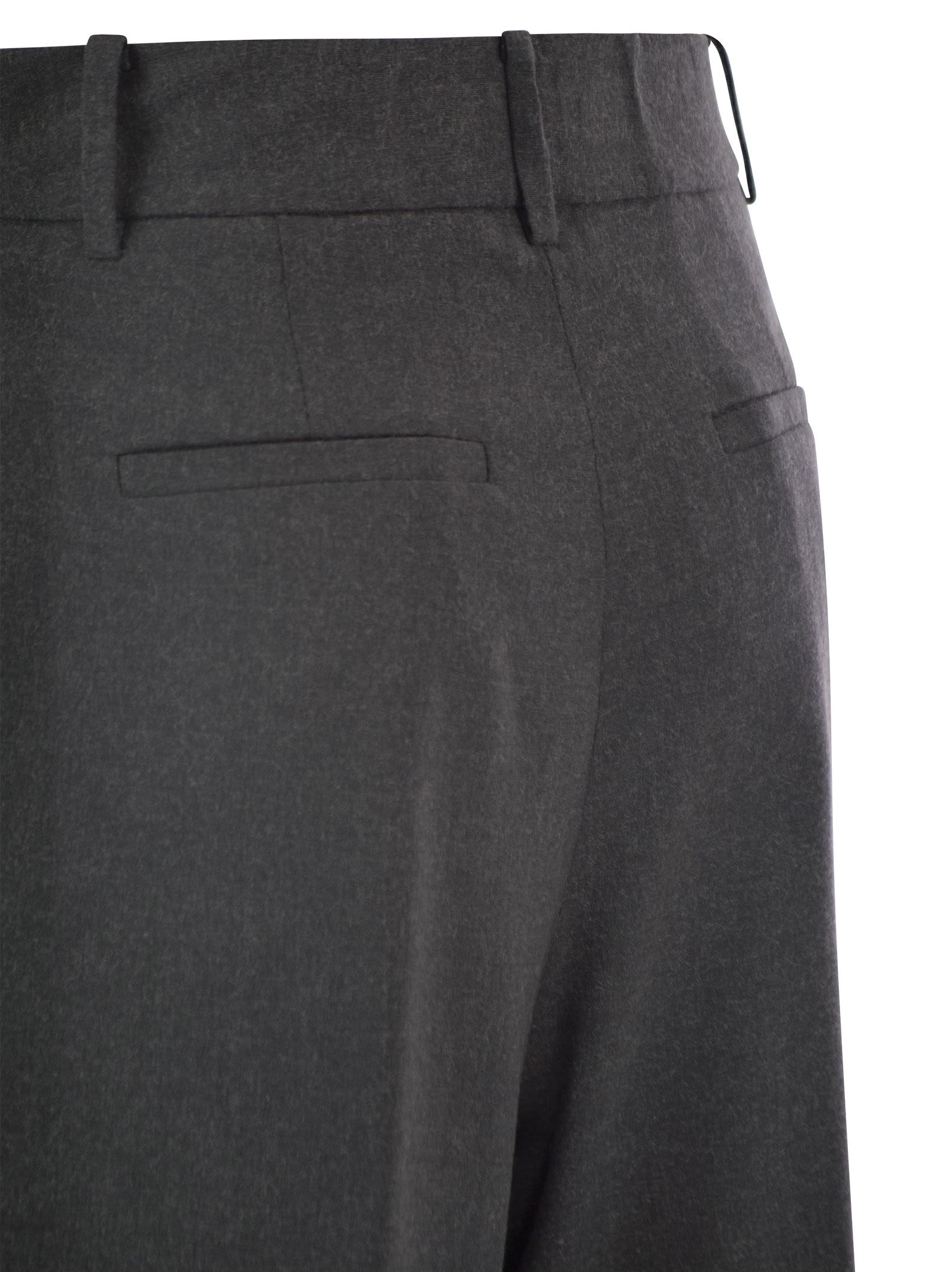 Herno Resort Trousers In Melange Fabric In Gray