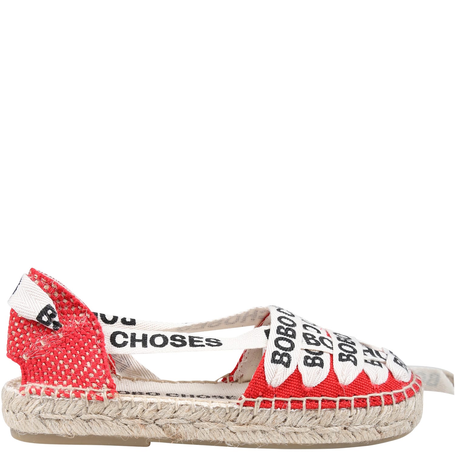 Shop Bobo Choses Red Espadrilles For Girl With Logo