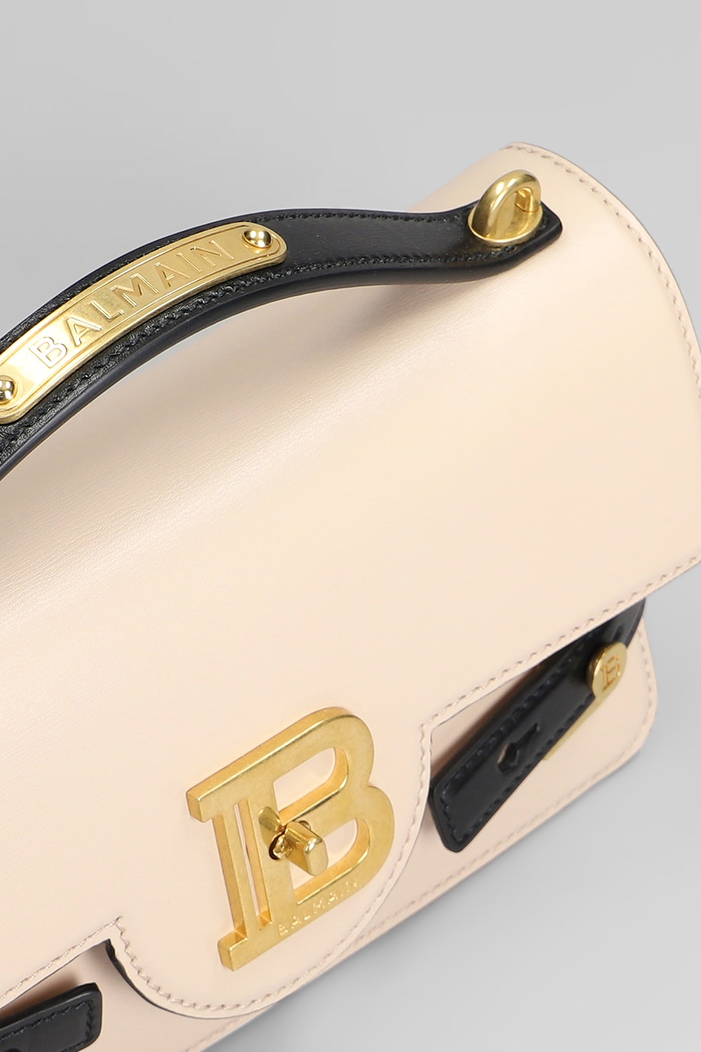 BALMAIN B BUZZ 24 SHOULDER BAG IN ROSE-PINK LEATHER 