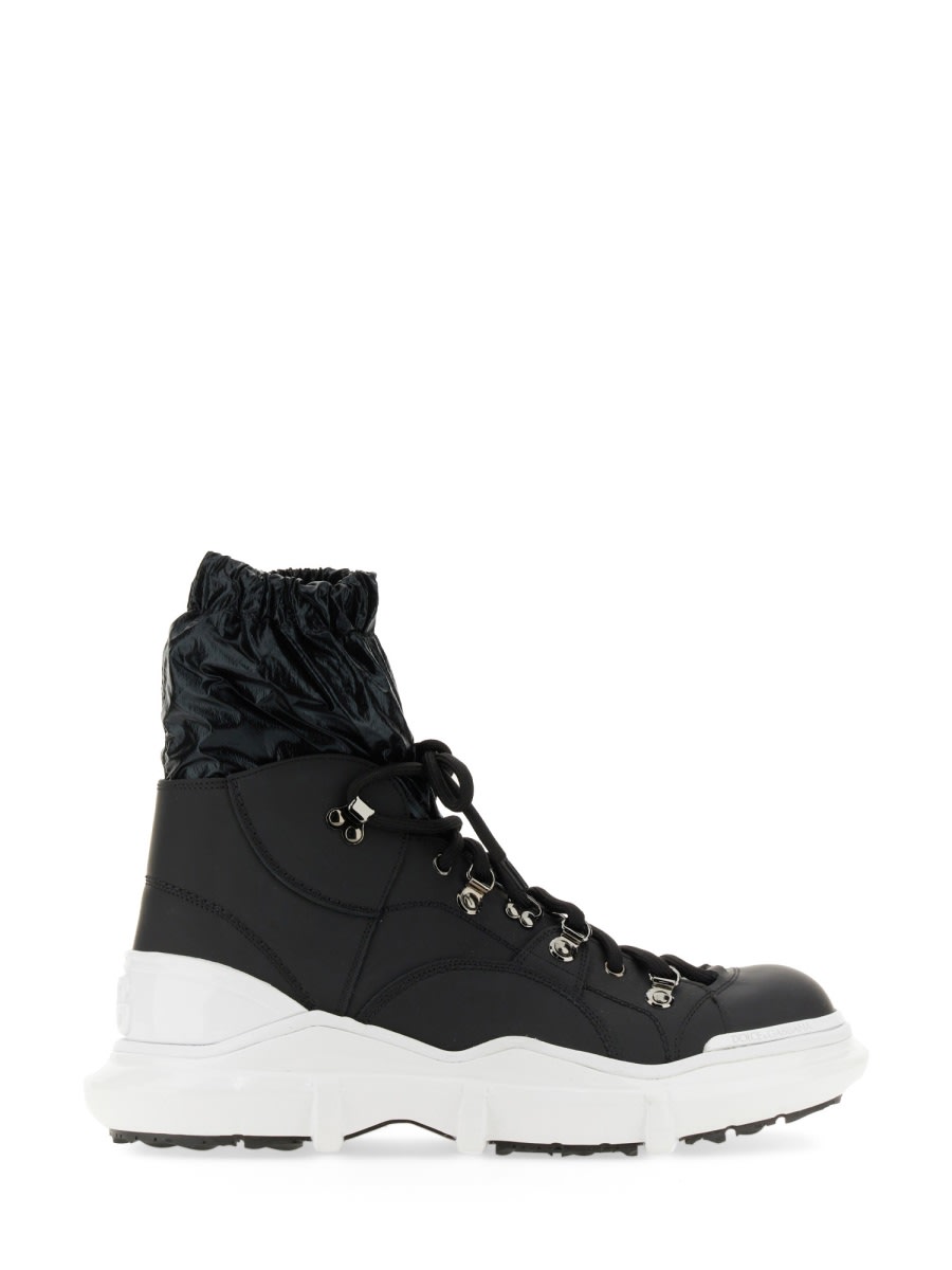 Dolce & Gabbana Lace-up Boot In Black