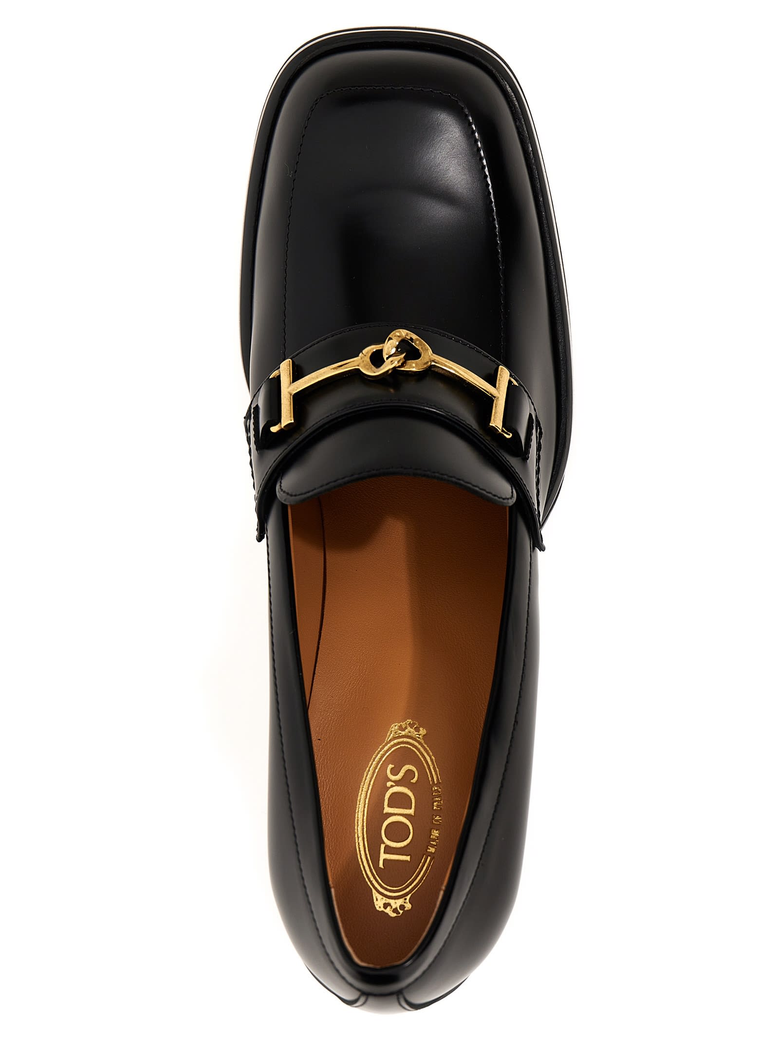 Shop Tod's Chain Loafers In B999