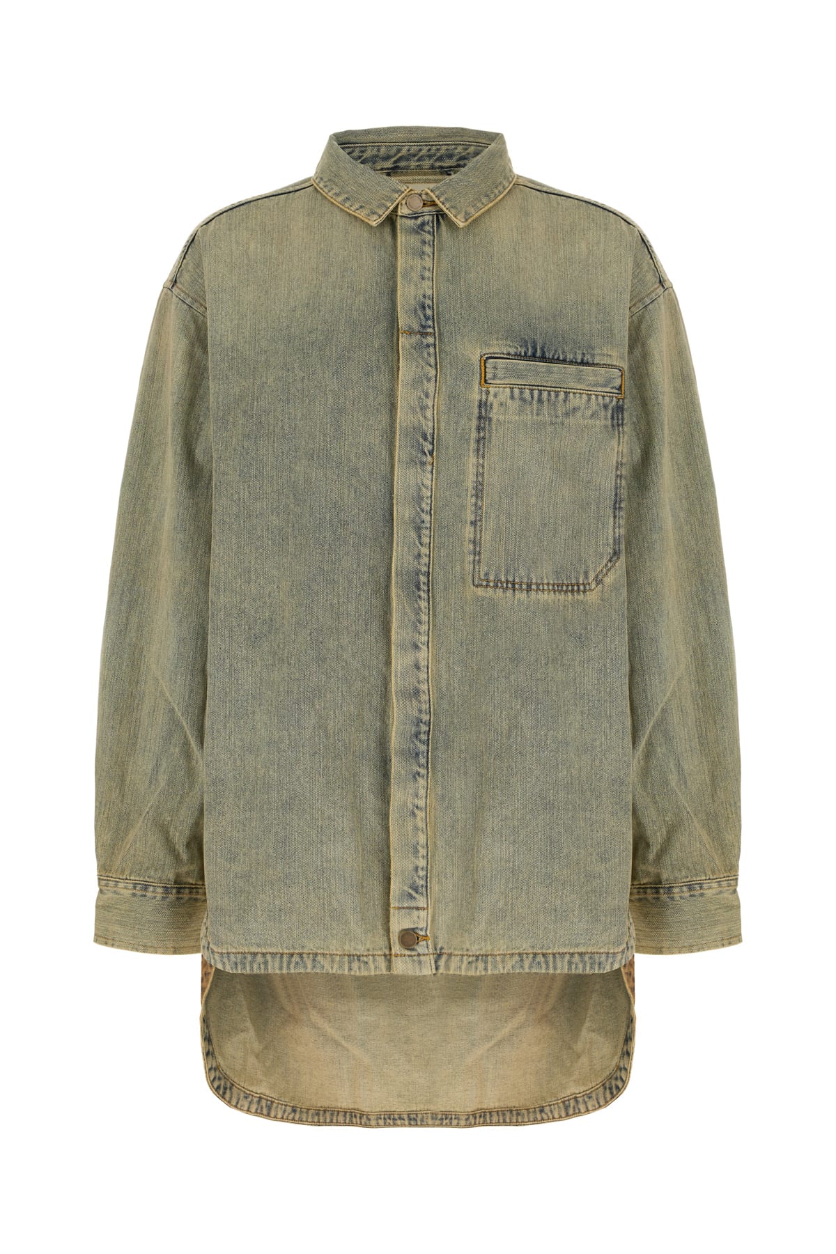 Entire Studios Denim Shirt In Green