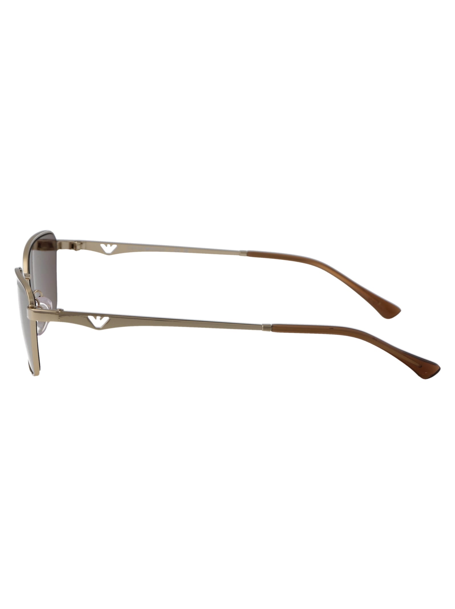 Emporio Armani 0ea2141 Sunglasses In 301373 Shiny Pale Gold