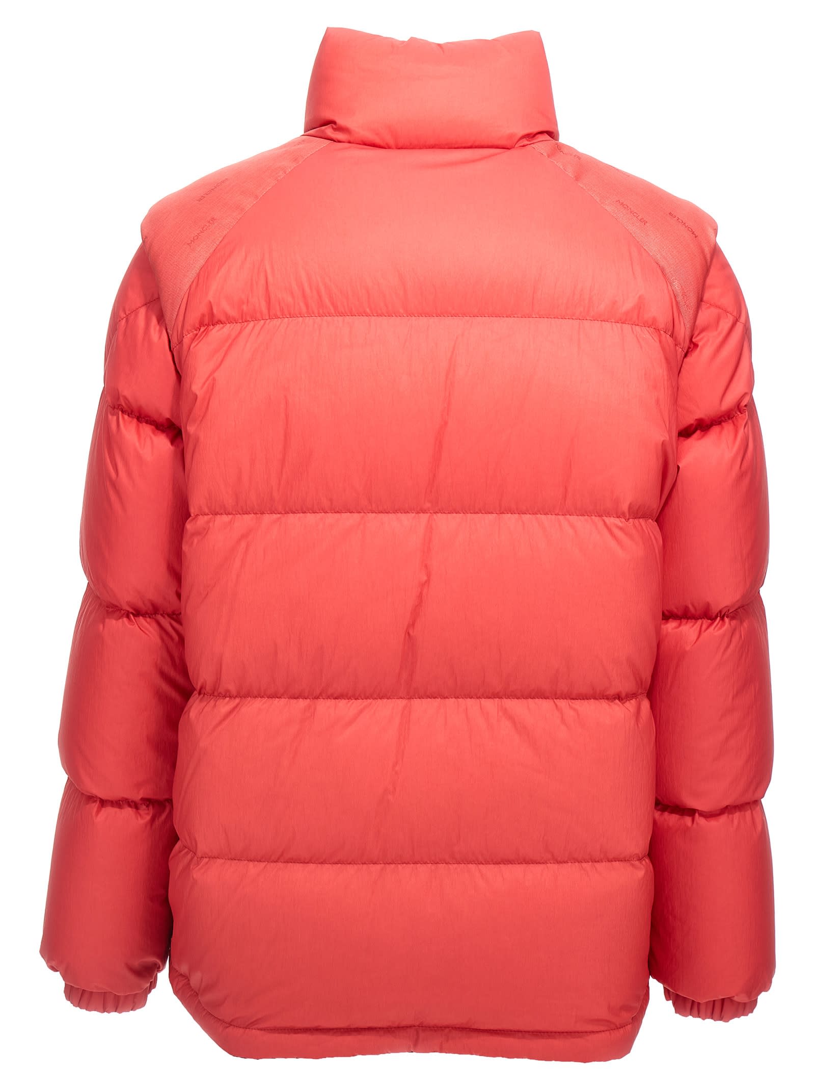 Shop Moncler Verone 1 Reversible Down Jacket In Red