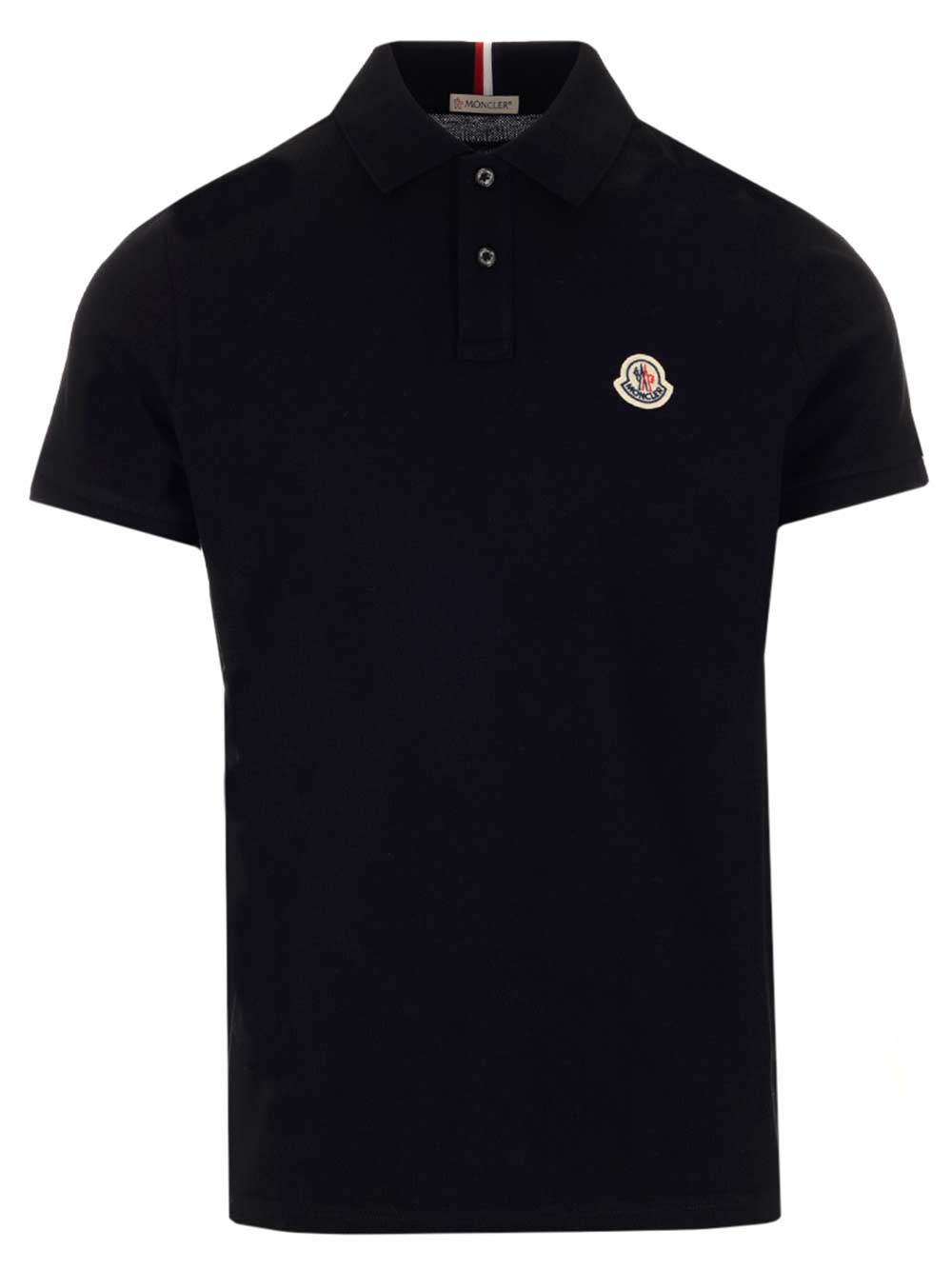 Moncler Black Cotton Polo Shirt